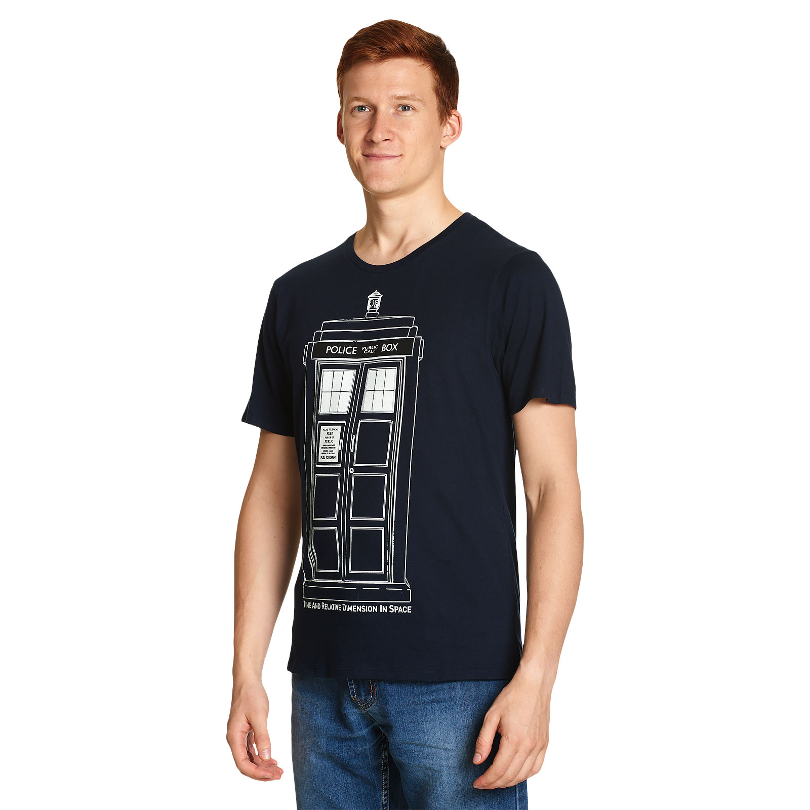 Doctor Who - Tardis Outline T-Shirt blau