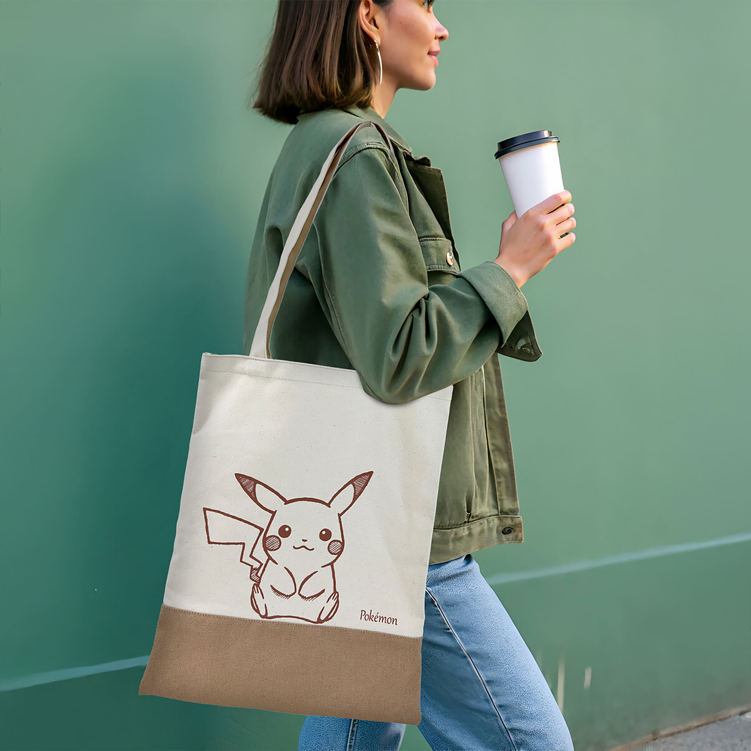 Pikachu Sketch Shopper Tasche - Pokemon