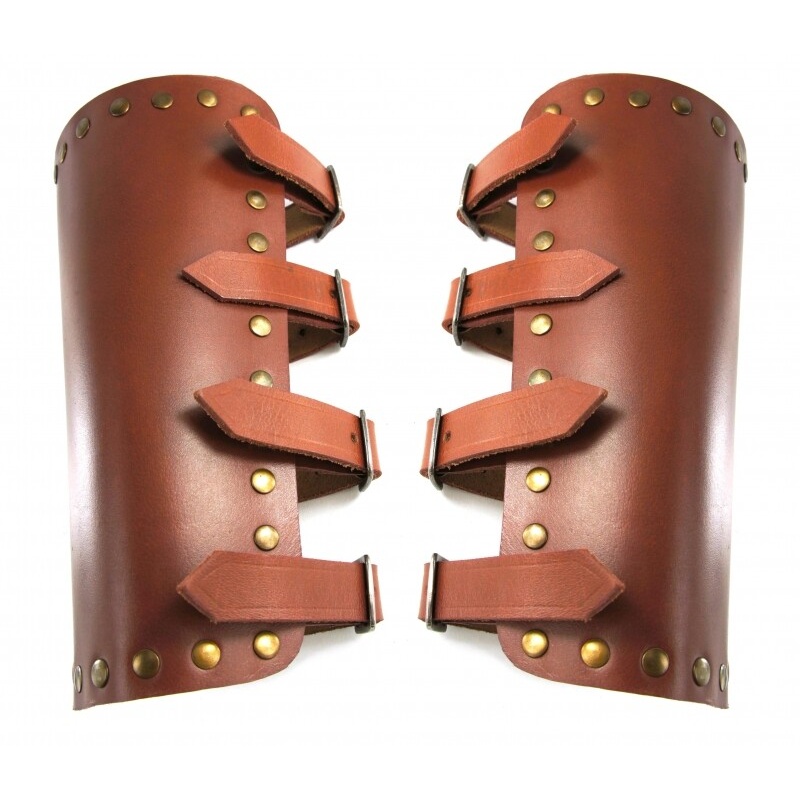 Medeltida läderarmskena Mar brun