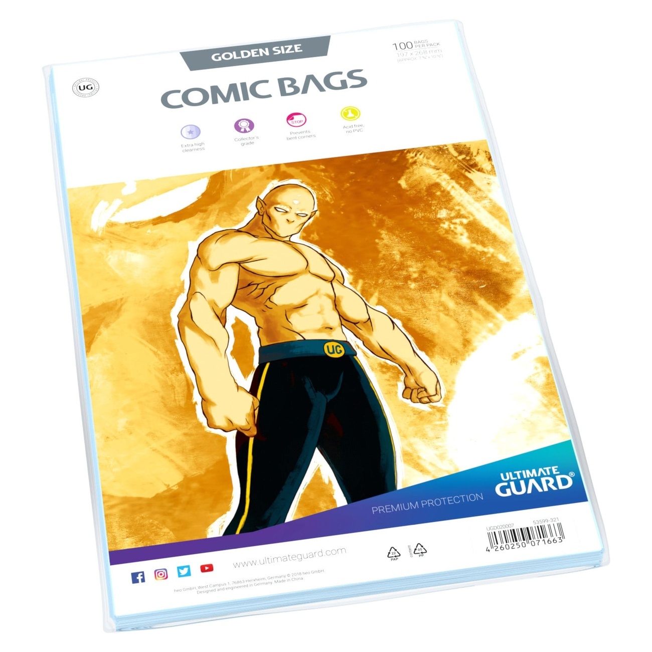 Ultimate Guard Comic Bags Standard (100) - Golden Size