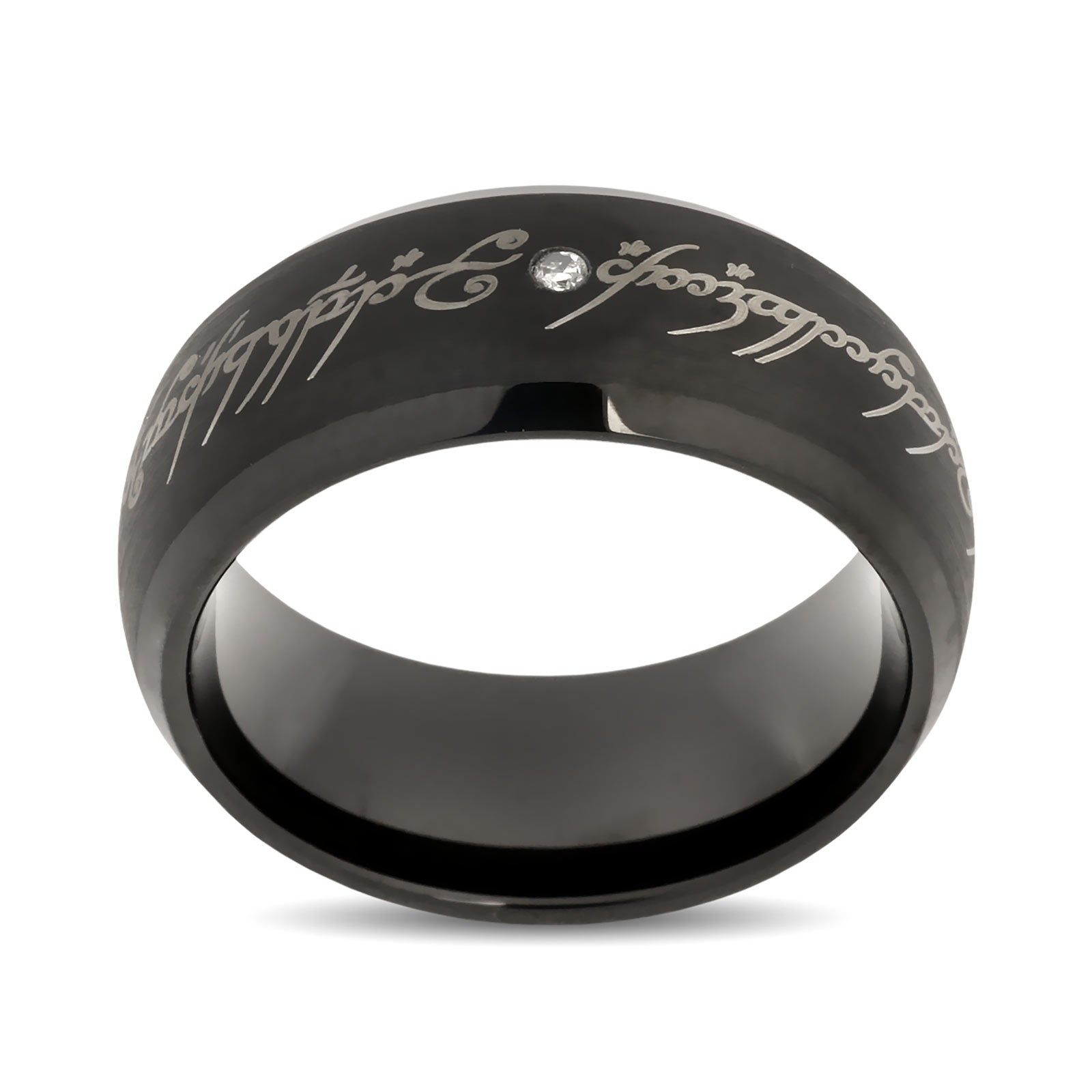 Lord of the Rings - Ruling Ring Tungsten with Diamond