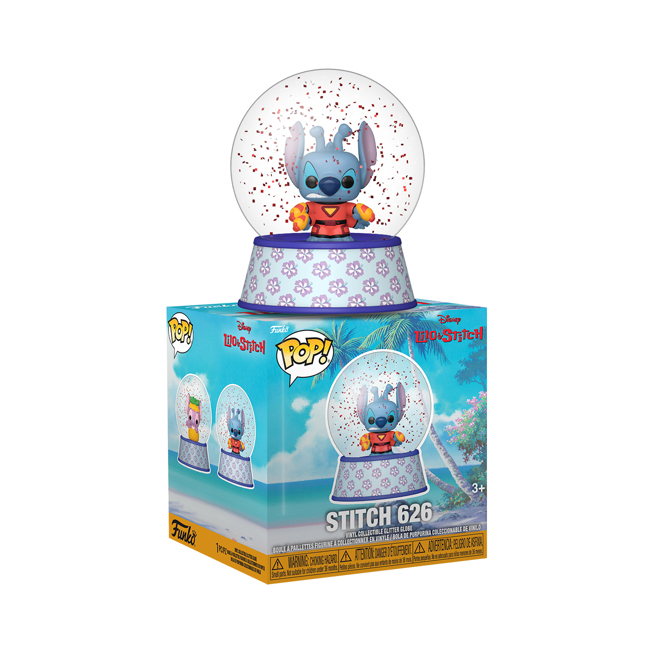 Bola de nieve con purpurina Mystery Stitch Funko Pop - Lilo & Stitch