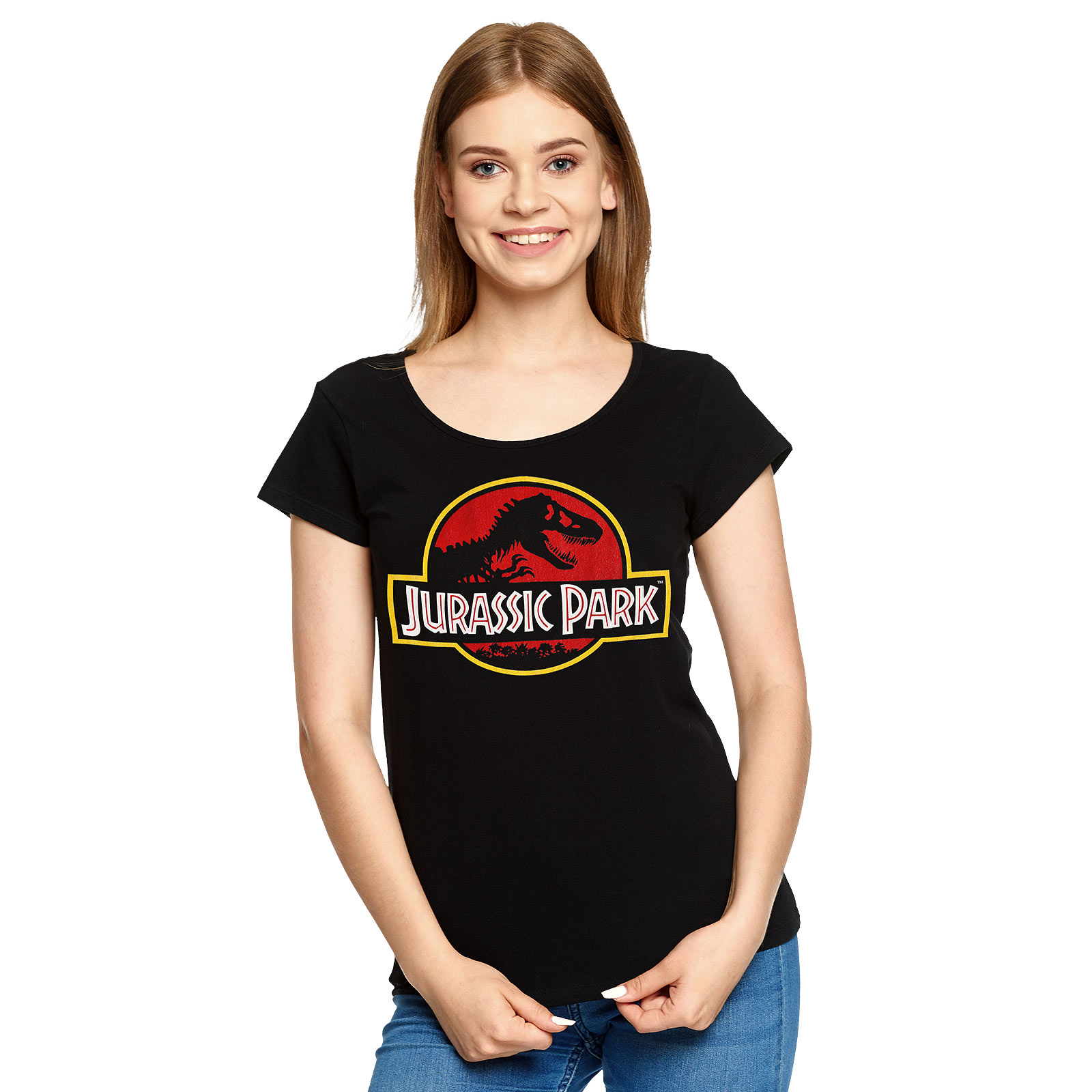 Jurassic Park - T-shirt logo femme noir
