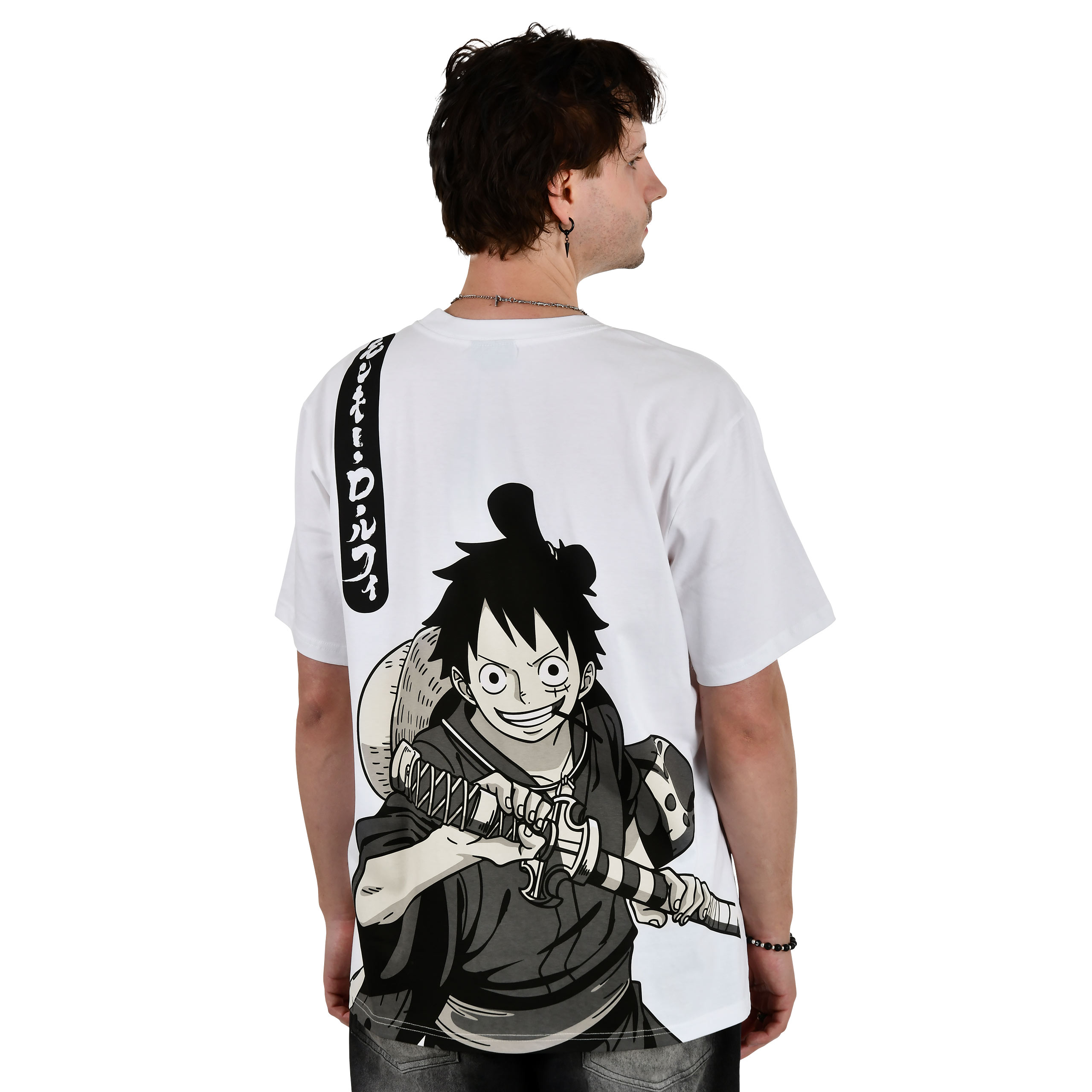 One Piece - Luffy Oversize T-Shirt weiß