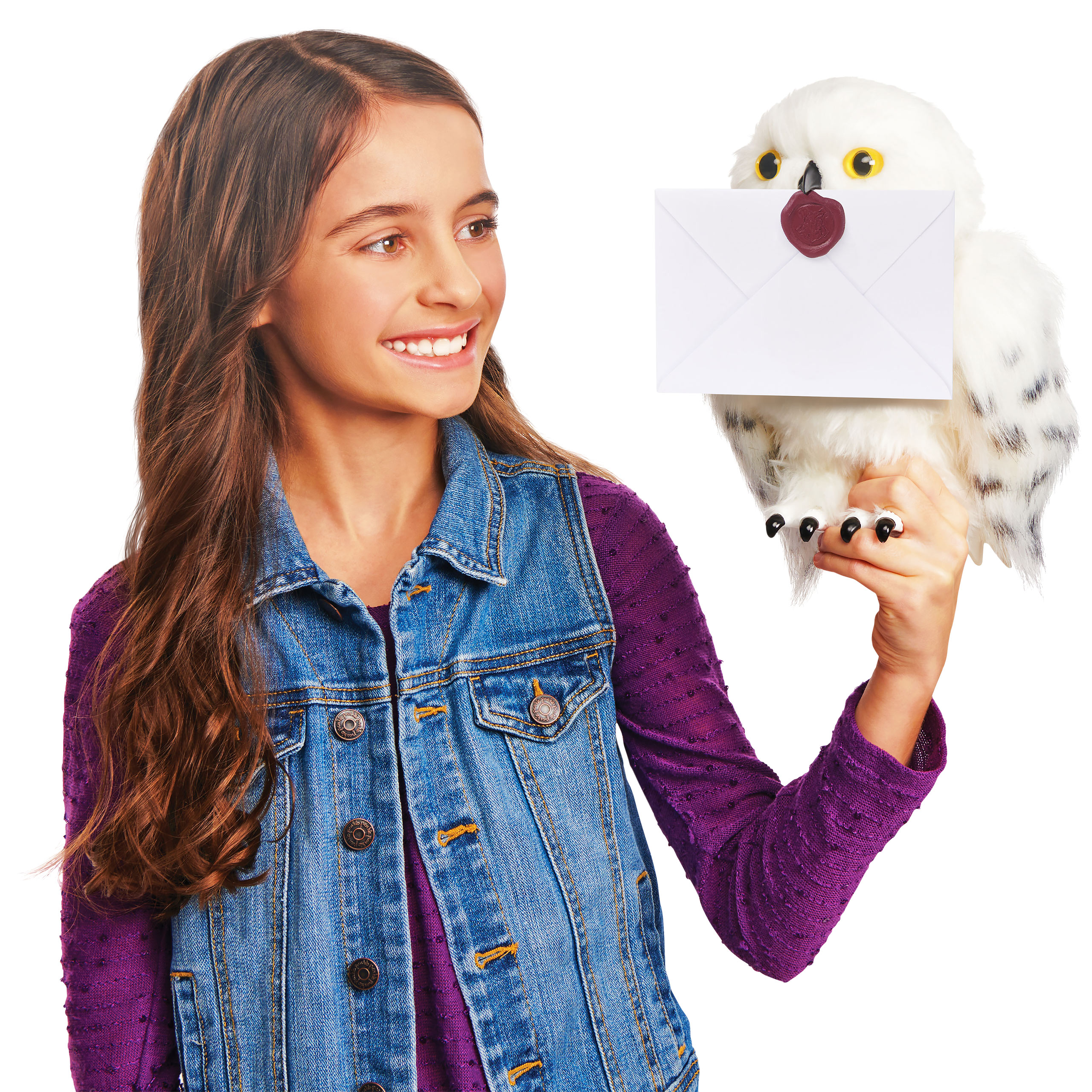 Harry Potter - Figurine en peluche interactive Hedwig avec son et mouvement