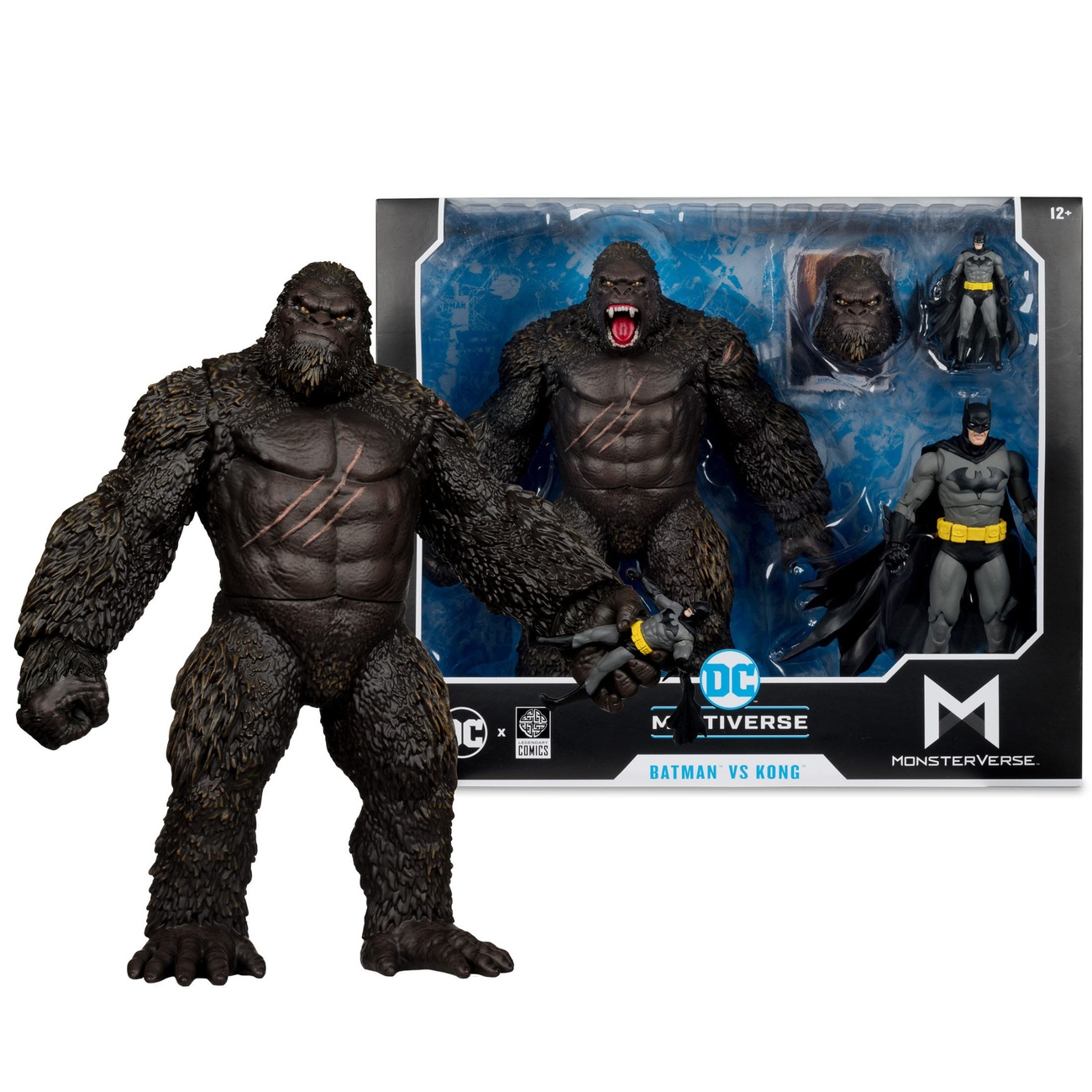 DC Justice League Monsterverse DC Multiverse Lot de 2 figurines articulées Batman & Kong 29 cm