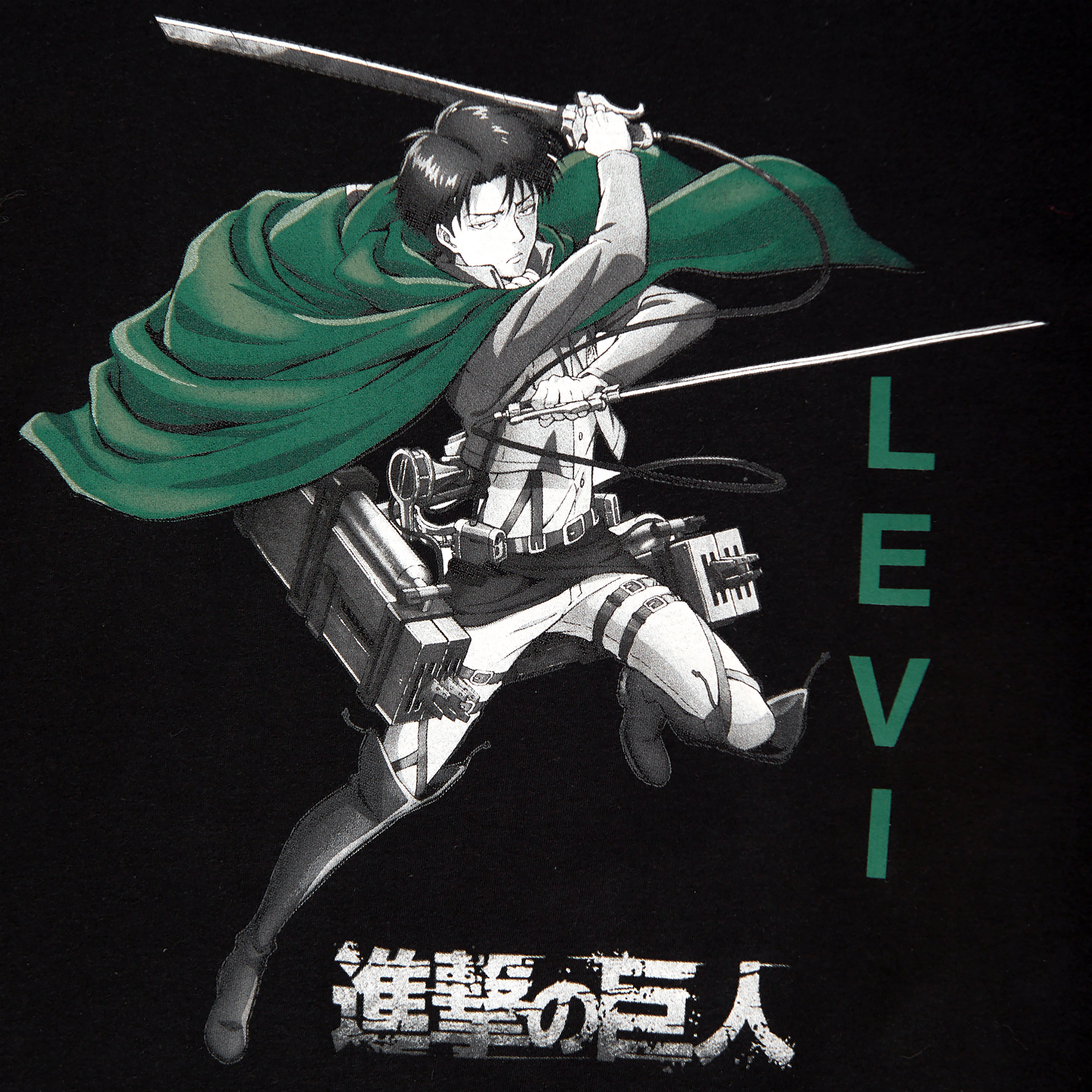 Attack on Titan - Levi T-Shirt zwart