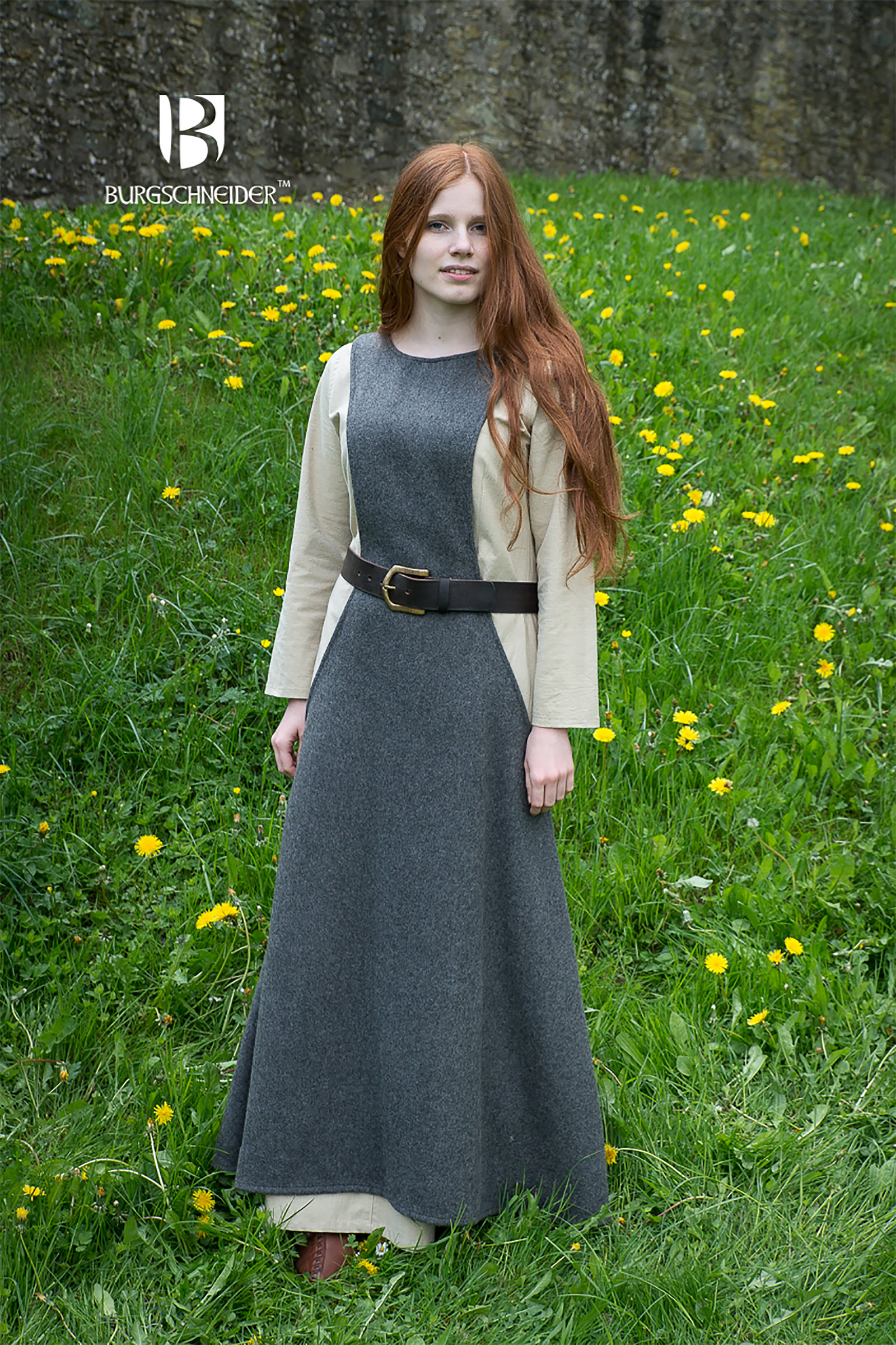 Medieval Surcoat Albrun Grey
