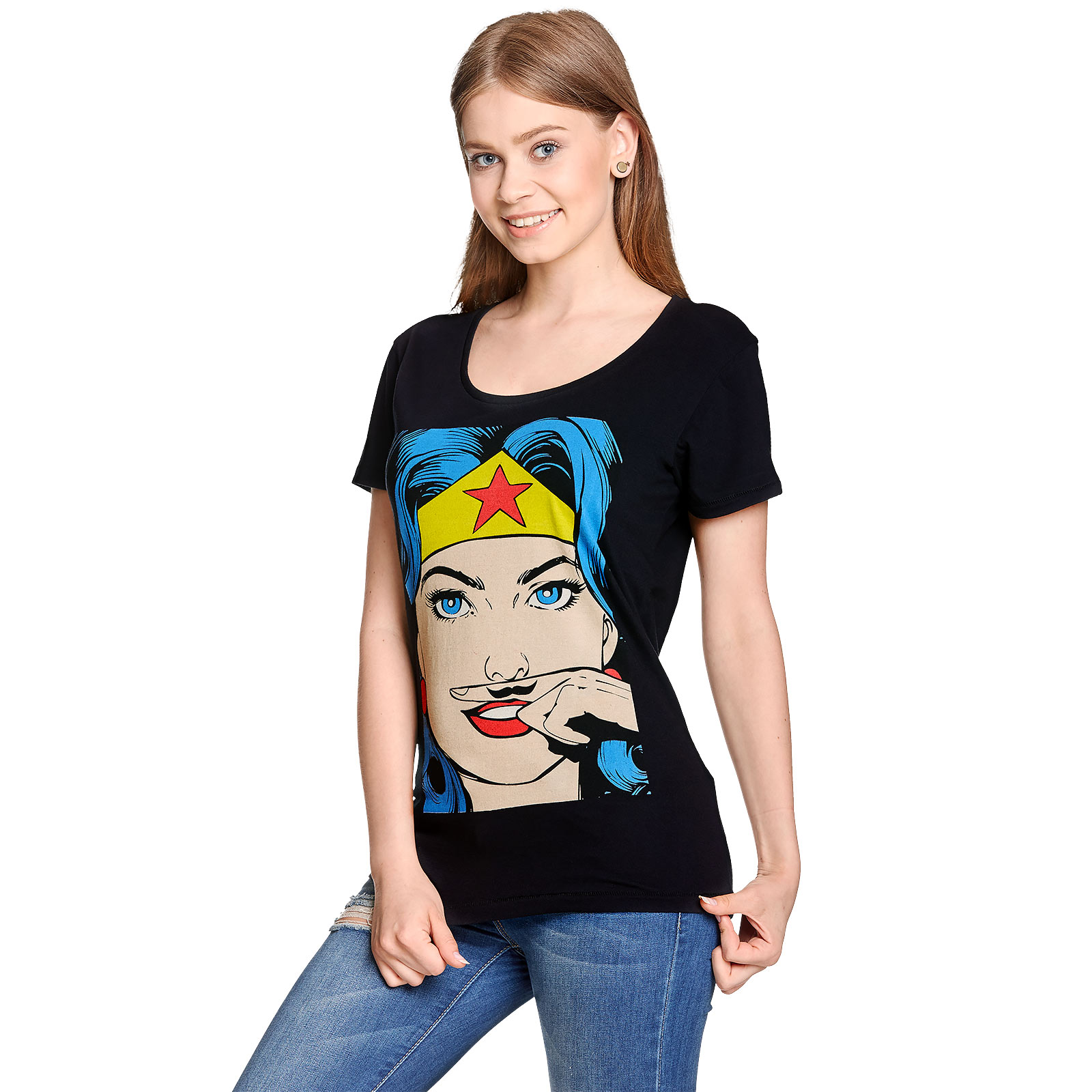Wonder Woman - Mustache T-Shirt Damen