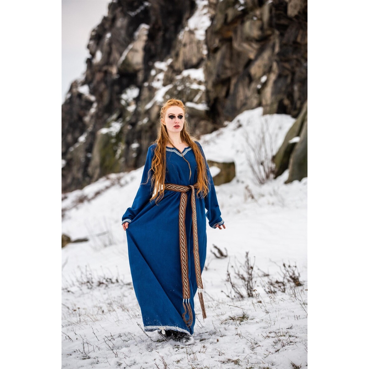 Medieval Viking Dress Brigida blue