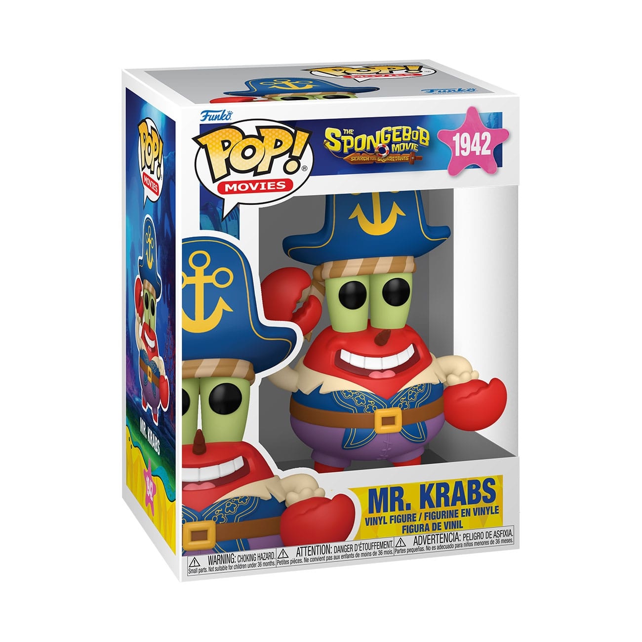 Figurine POP! Vinyl Bob l’Éponge Mr. Krabs (Pirate) 9 cm