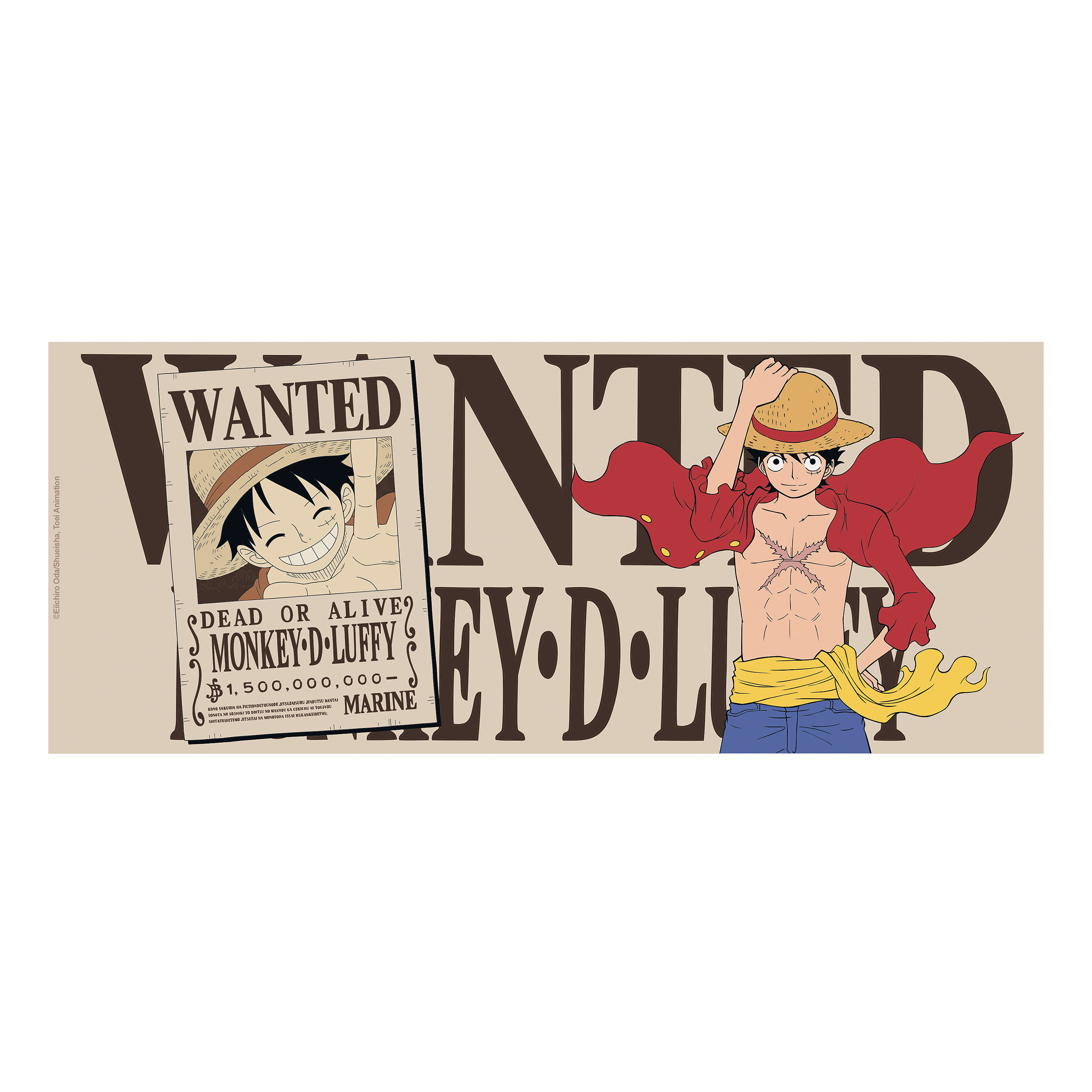 One Piece - Wanted Monkey D. Luffy Tasse