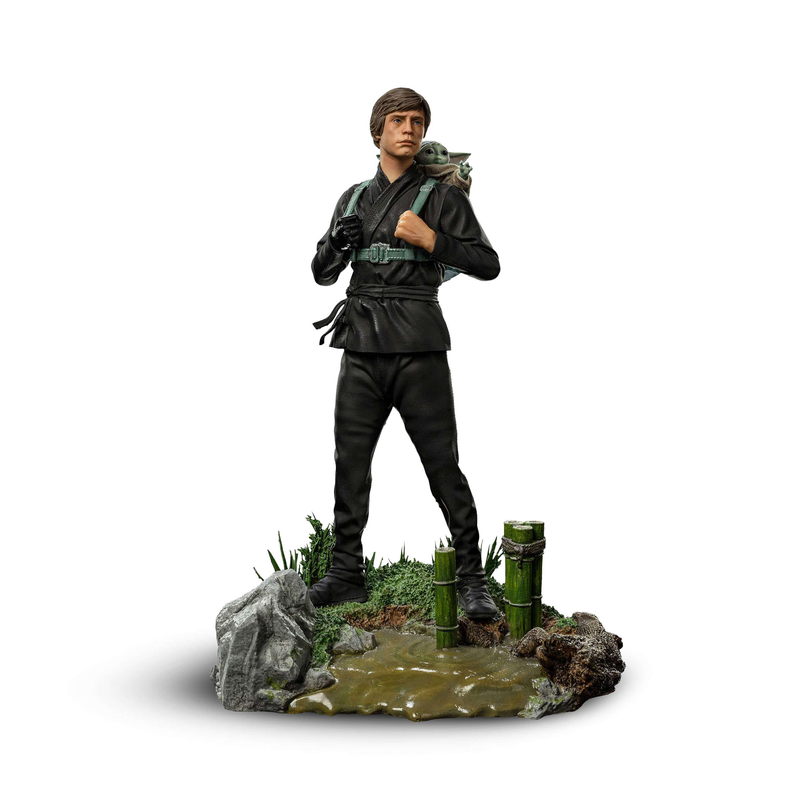 Luke Skywalker & Grogu Training Statue limitiert - Star Wars The Book of Boba Fett