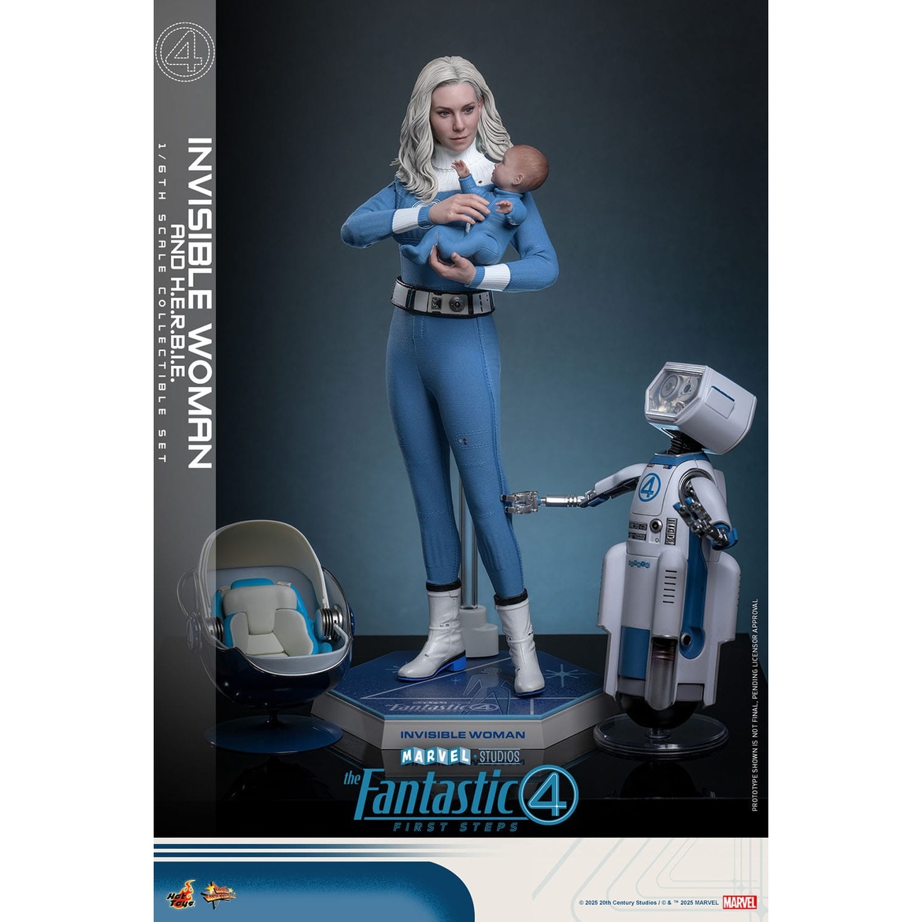Les Quatre Fantastiques - Invisible Woman & H.E.R.B.I.E. coffret de figurines d’action Masterpiece 1:6