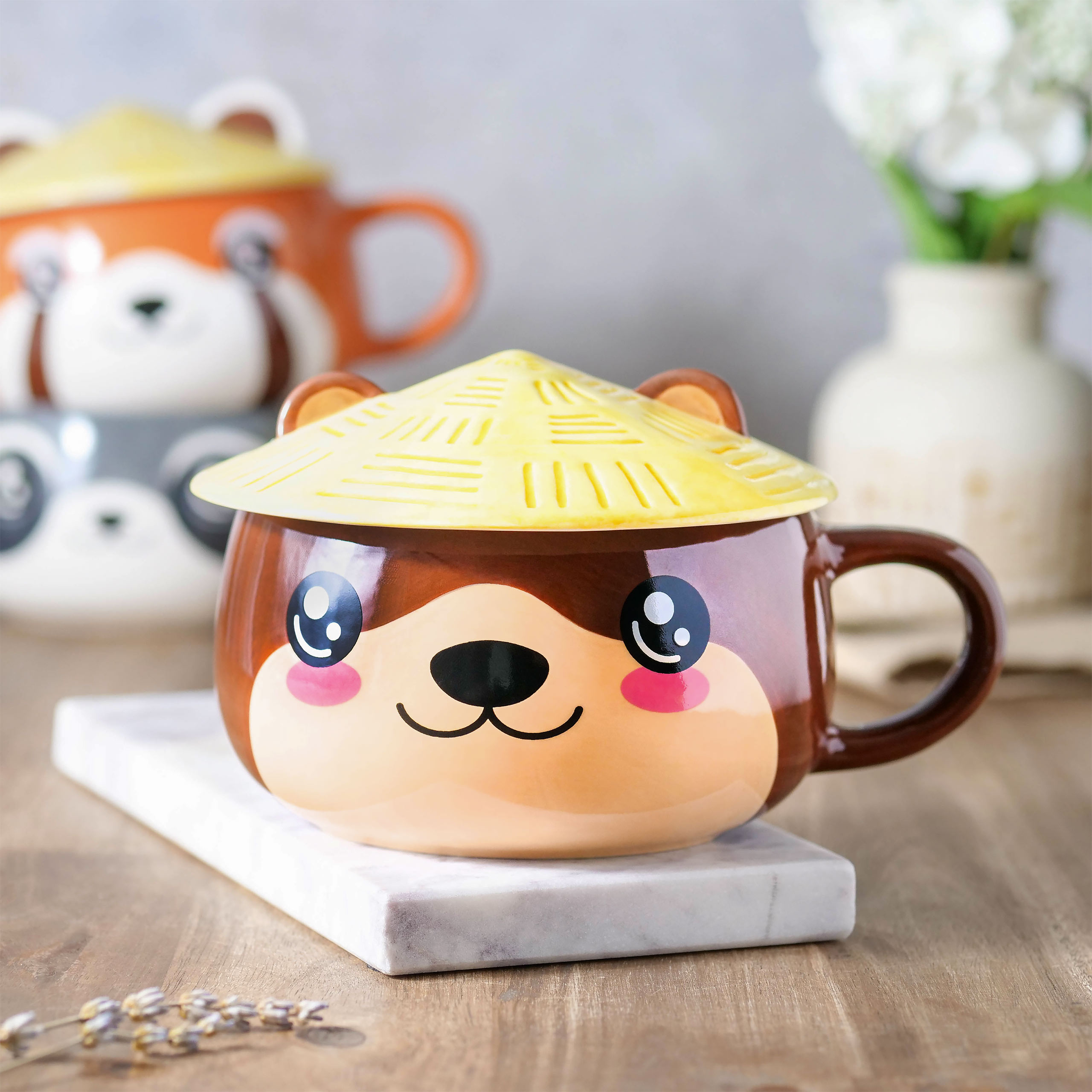 Otter Kawaii Tasse mit Deckel für Anime Fans