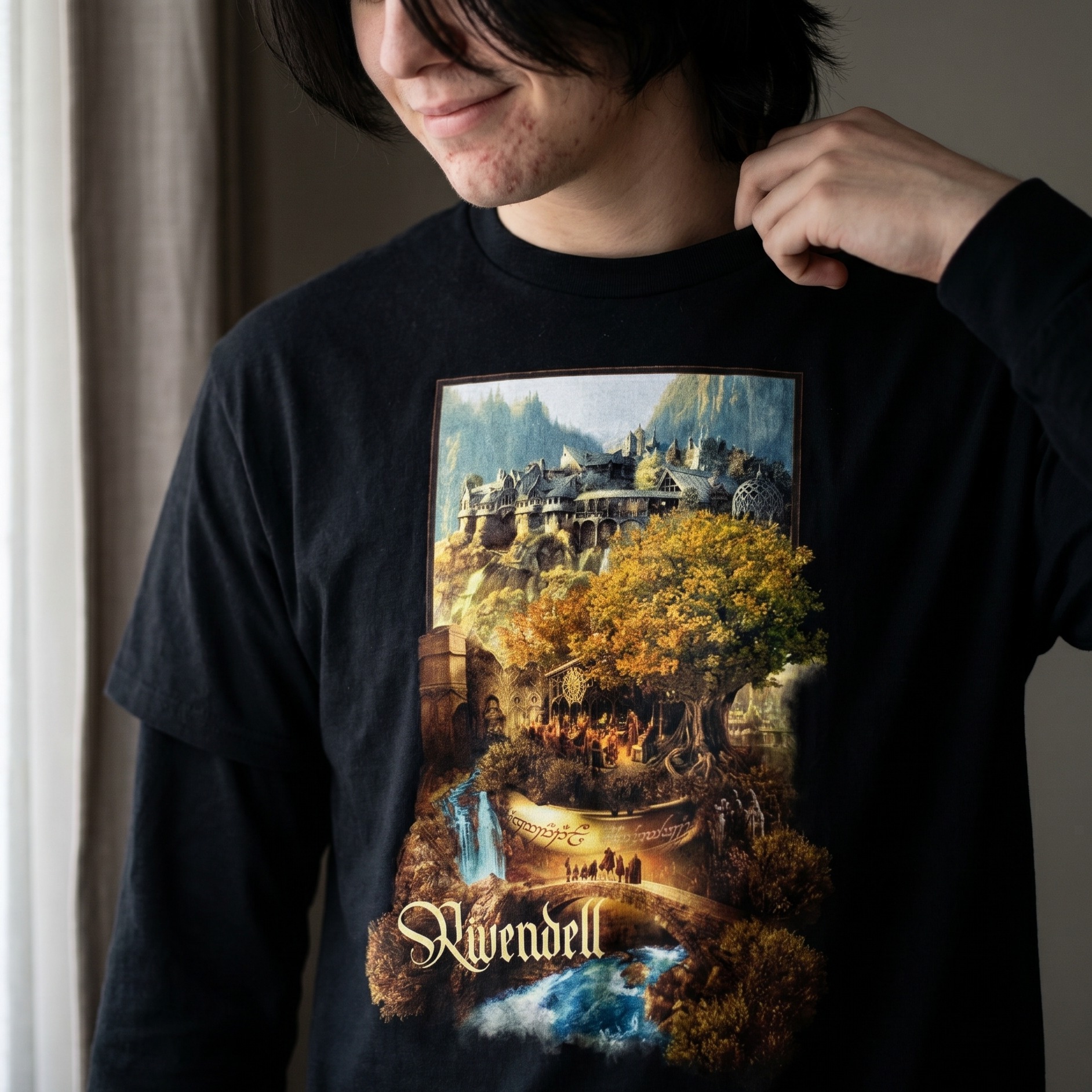 Rivendell T-Shirt Black - The Lord of the Rings