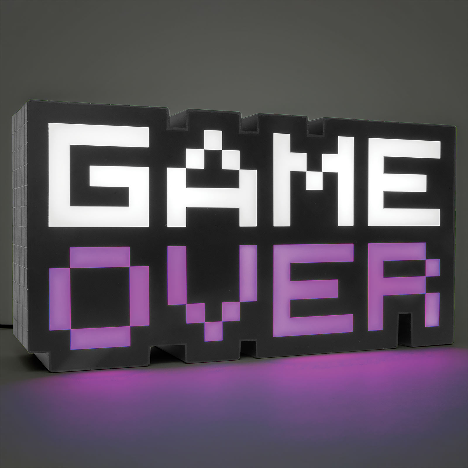 Lampe de table rétro 8 bits Game Over pour les fans de jeux