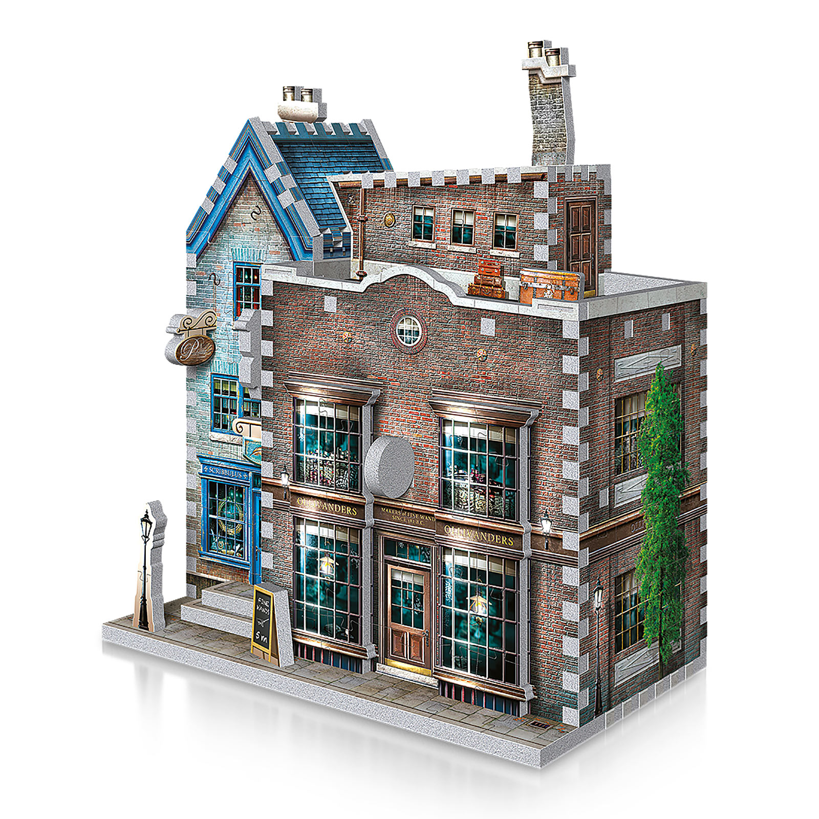 Harry Potter - Ollivanders Toverstokkenwinkel & Scribbulus' Schrijfwaren 3D Puzzel