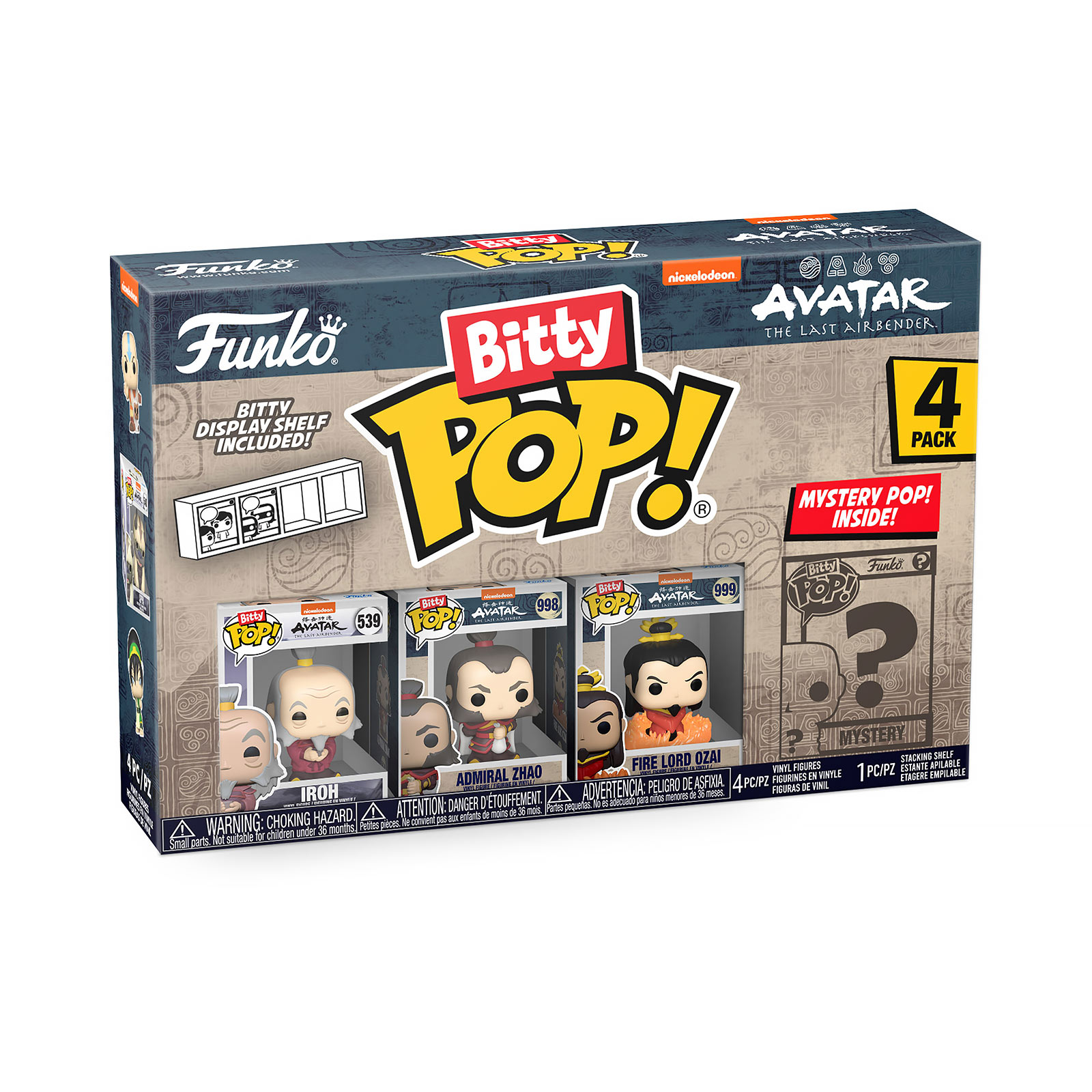 Avatar Le Dernier Maître de l'Air - Ensemble de Figurines Funko Bitty Pop Série 3 de 4 pièces