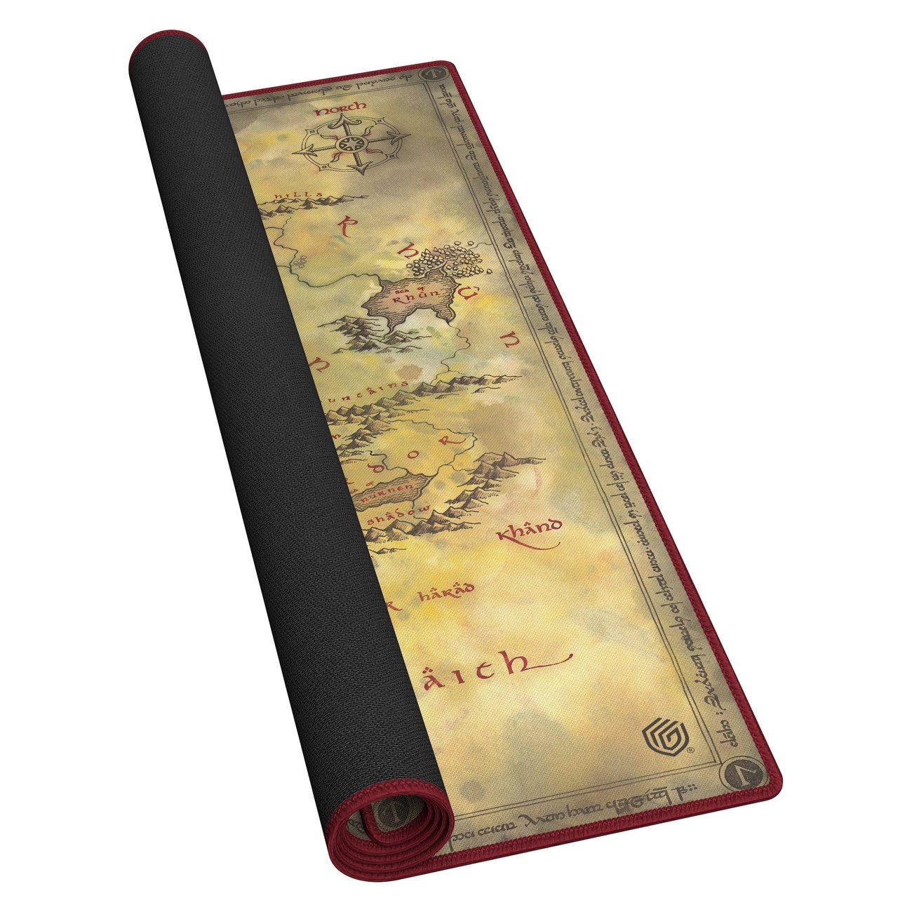 Ultimate Guard Tappetino da gioco Oversized 61 x 61 cm Il Signore degli Anelli™ "Luoghi della Terra di Mezzo"