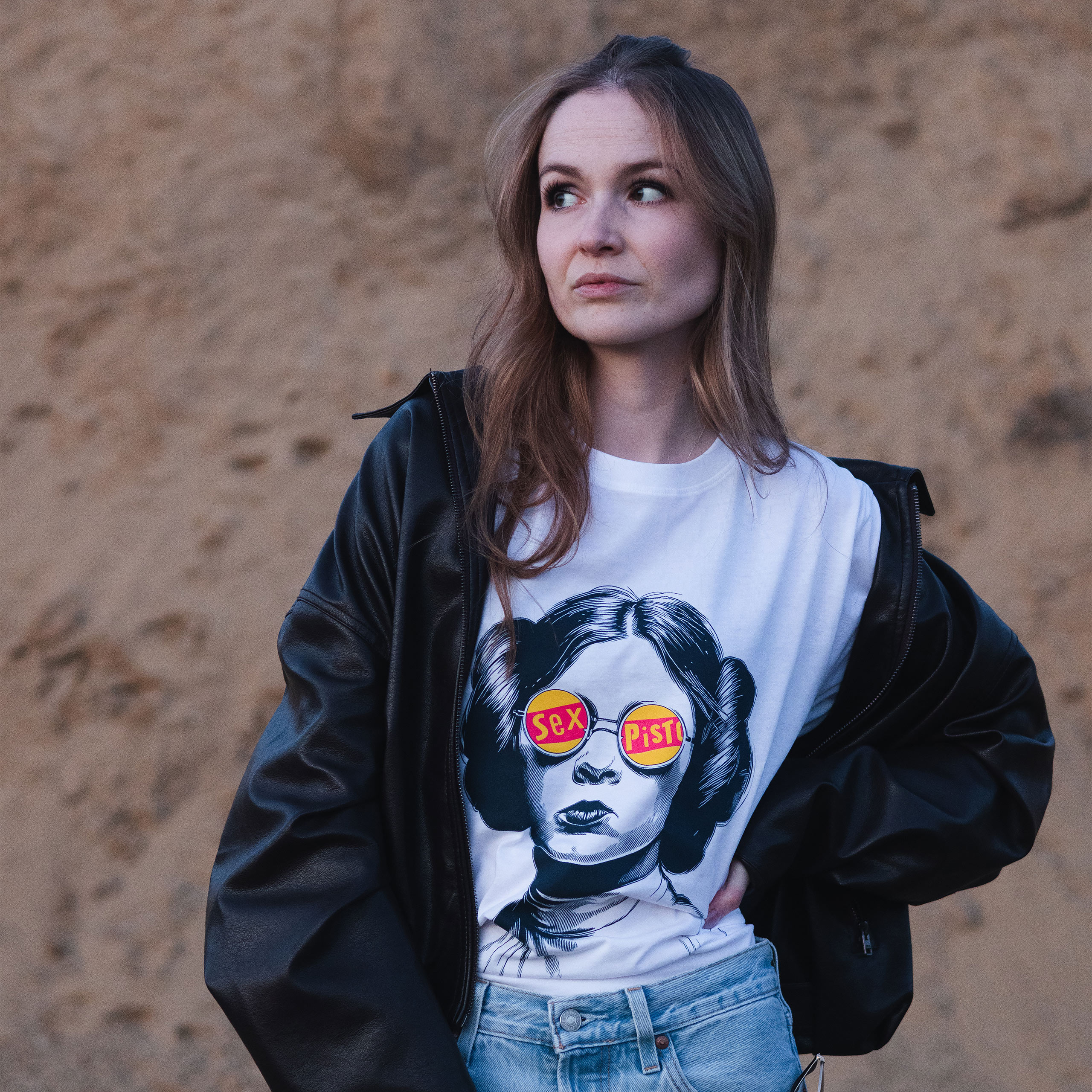 Camiseta Sex Bomb para fans de Star Wars blanca