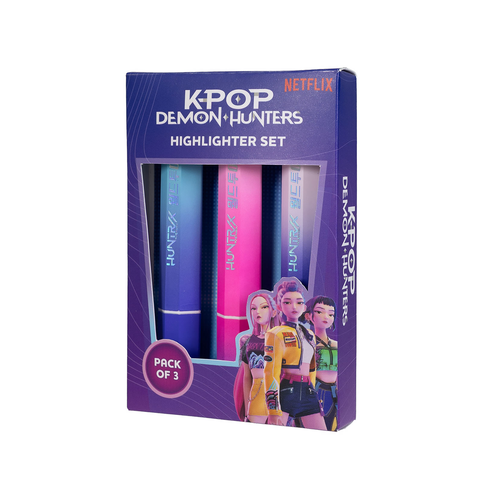 KPop Demon Hunters - Huntrix Textmarker 3er Set