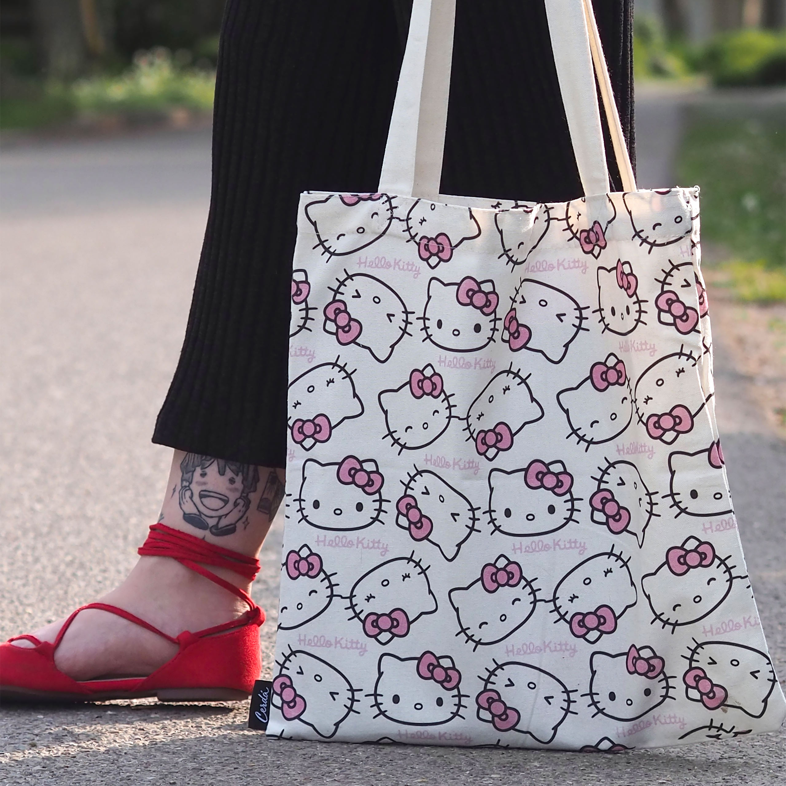 Hello Kitty - Bolsa de yute con cara