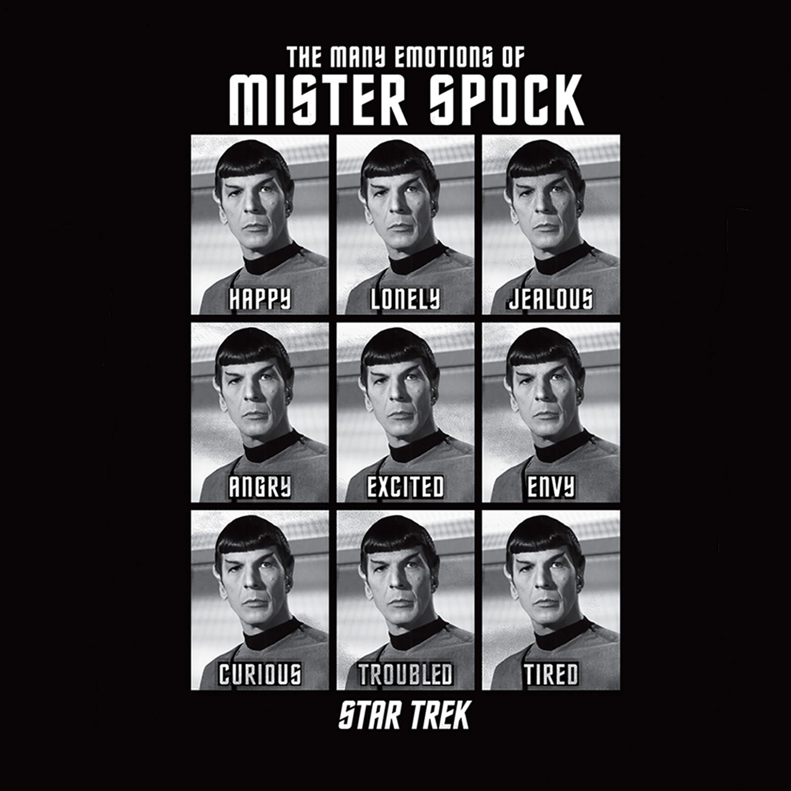Star Trek - Emotions of Mister Spock T-Shirt schwarz
