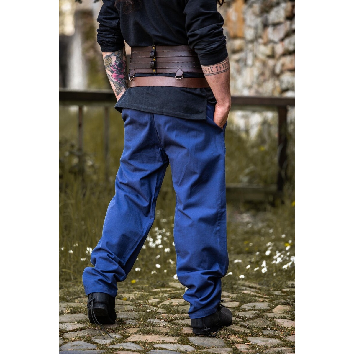 Pantaloni medievali Veit blu