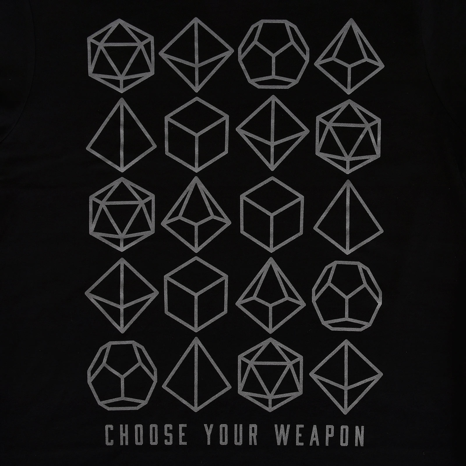 Choose Your Weapon Dice T-Shirt Black