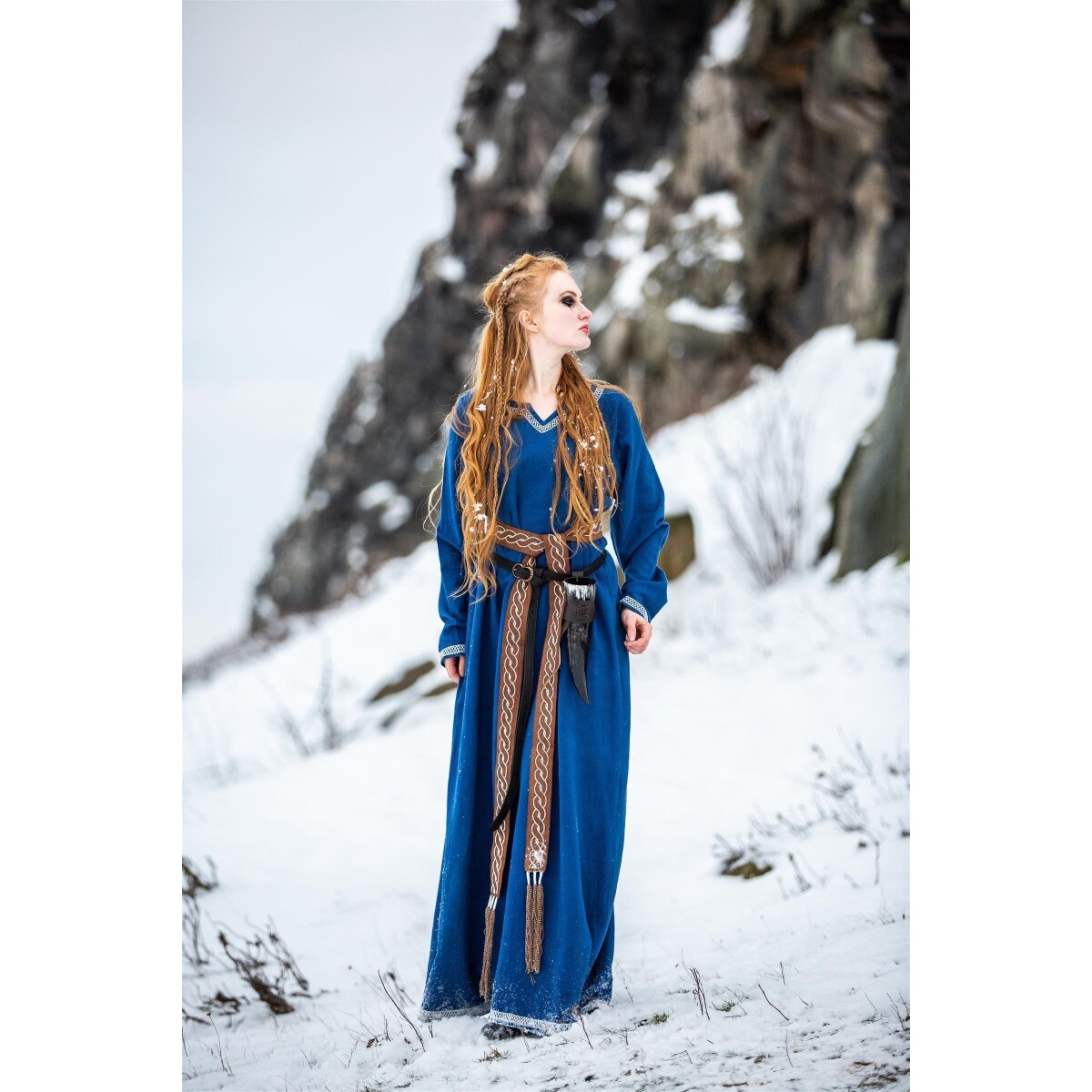 Medieval Viking Dress Brigida blue