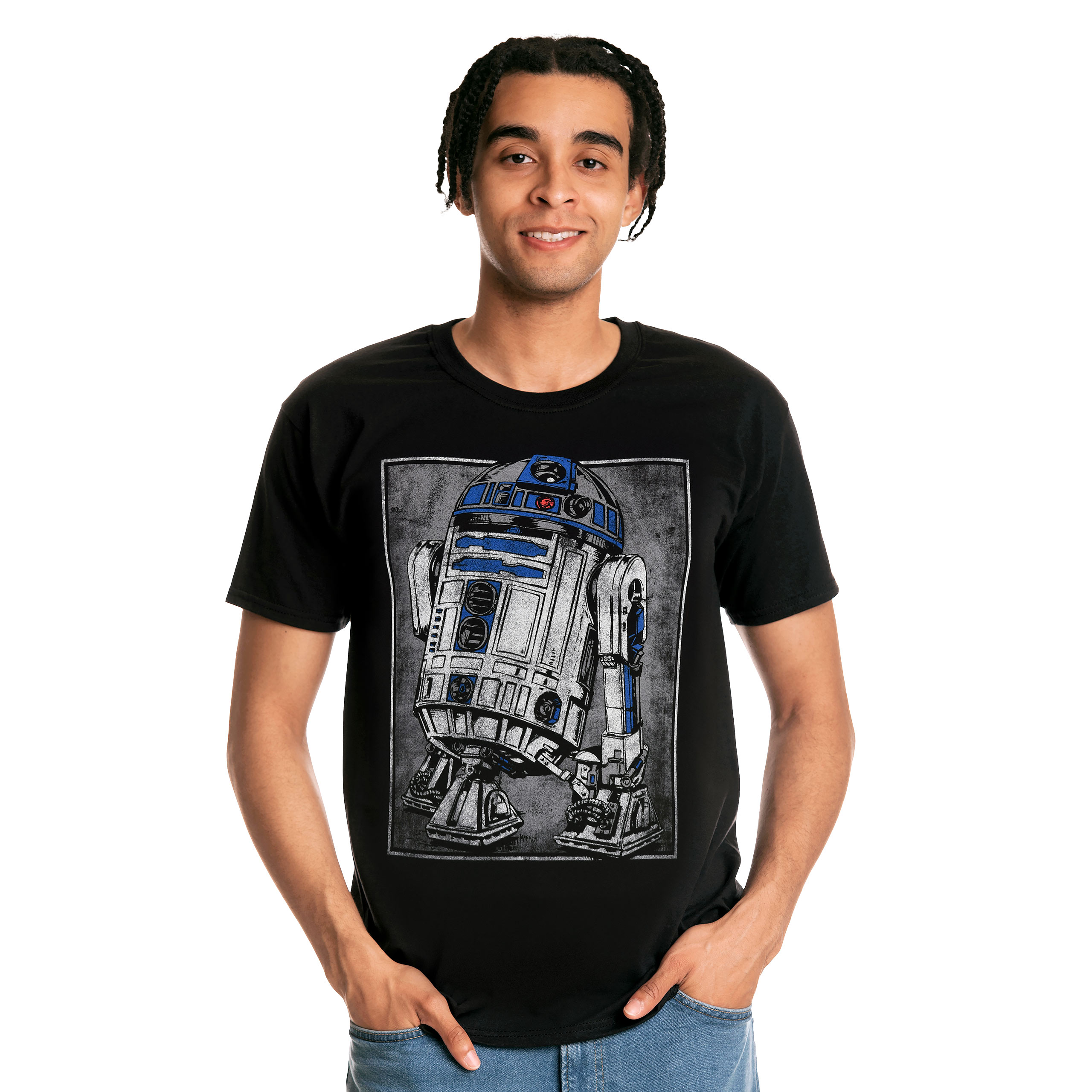 Star Wars - R2D2 Portret T-shirt zwart