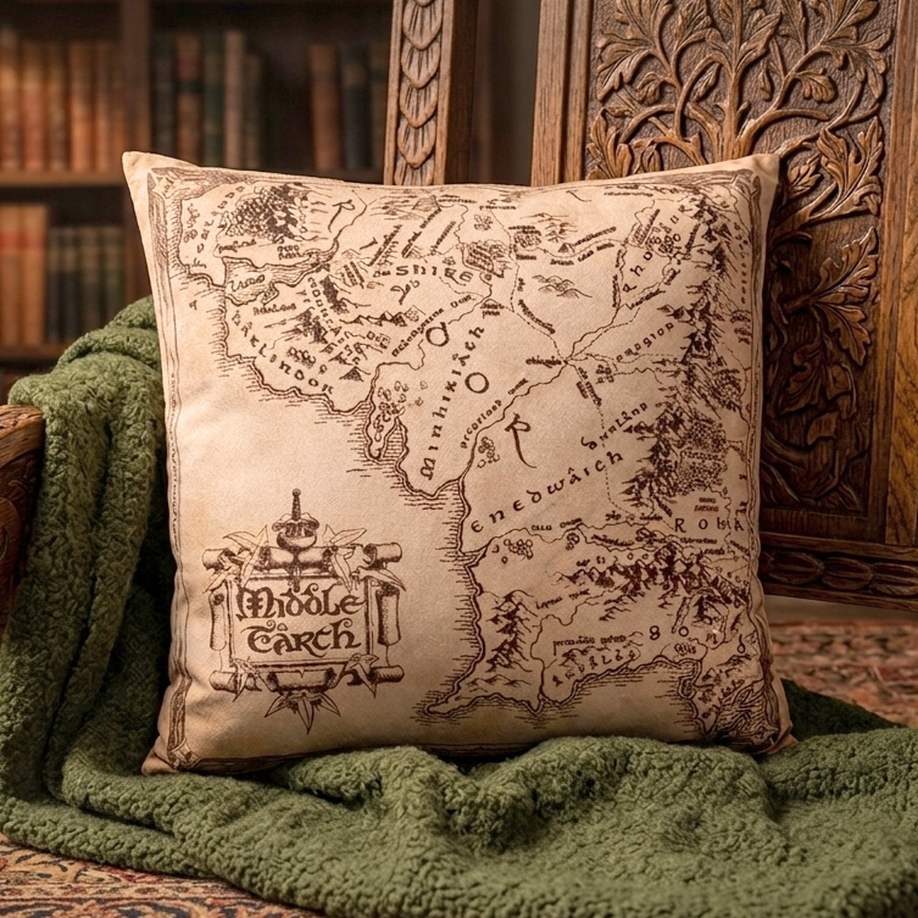 Le Seigneur des Anneaux - Coussin Terre du Milieu