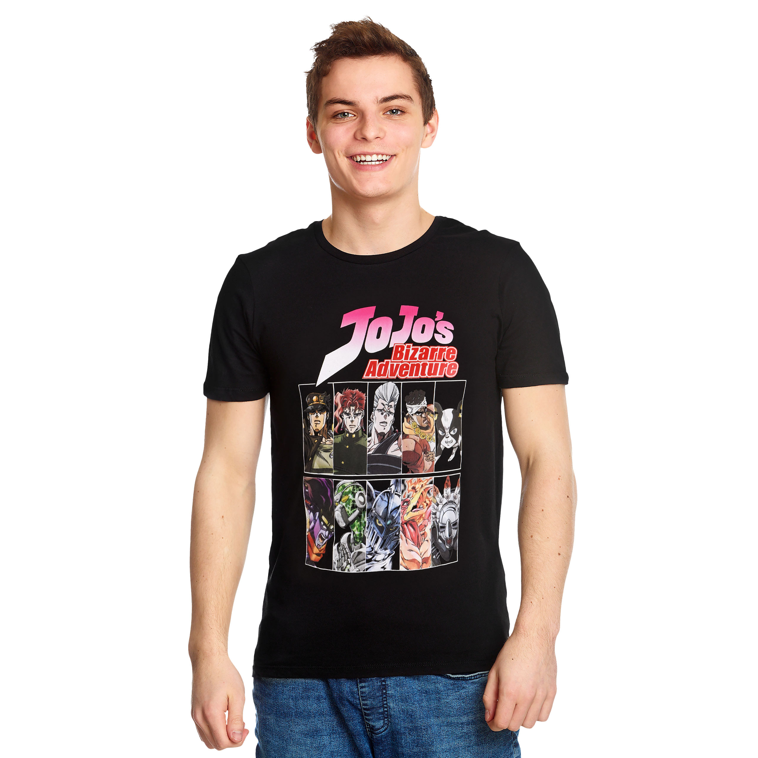 JoJo's Bizarre Adventure - T-shirt de personnage noir