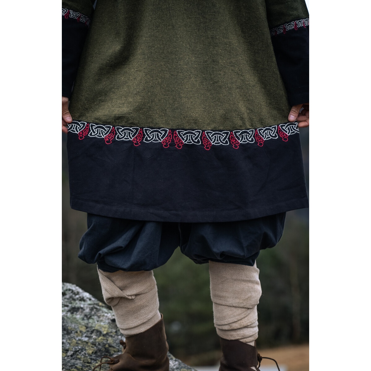 Tunique viking médiévale Freydis olive