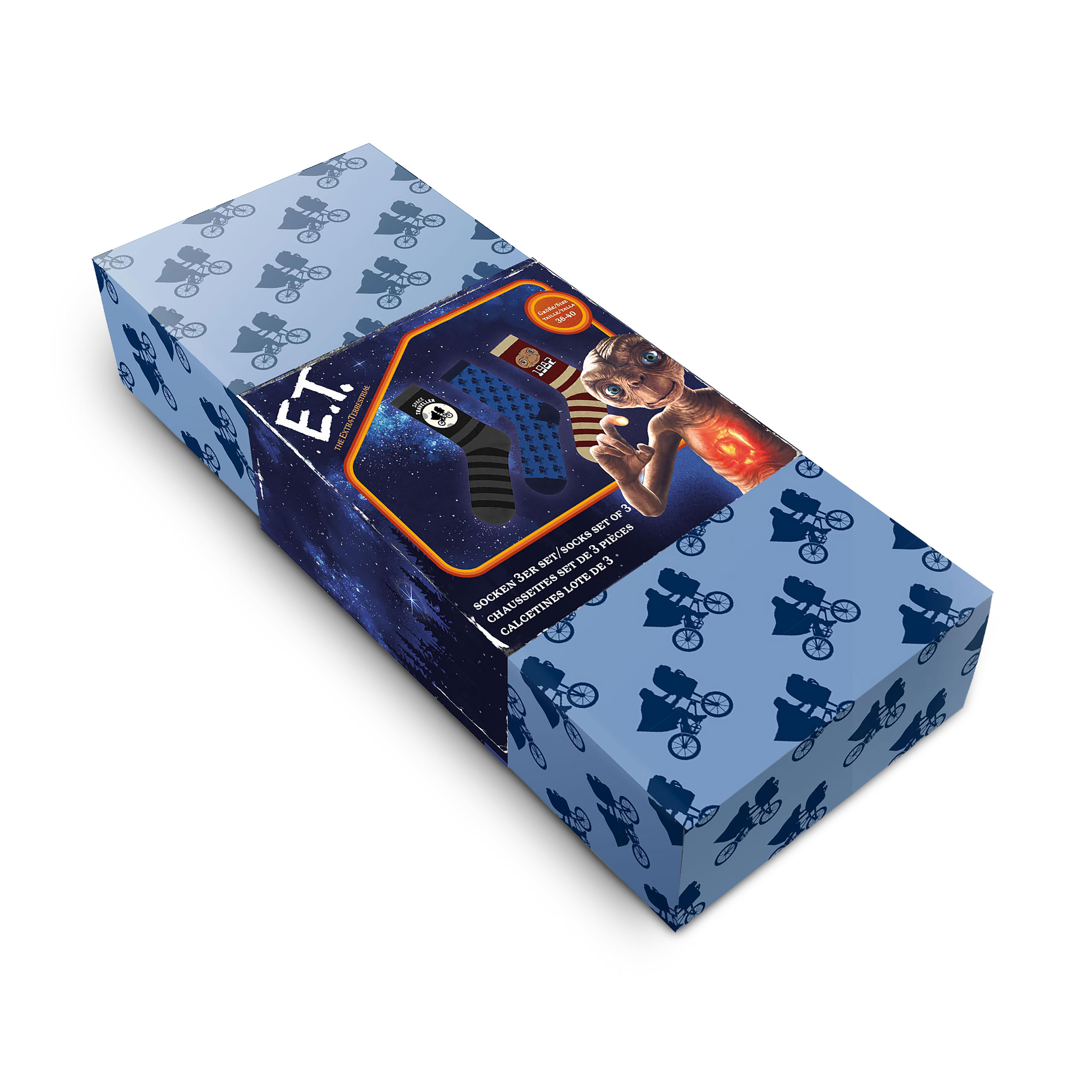 E.T. - Pack de 3 calcetines retro en caja de regalo