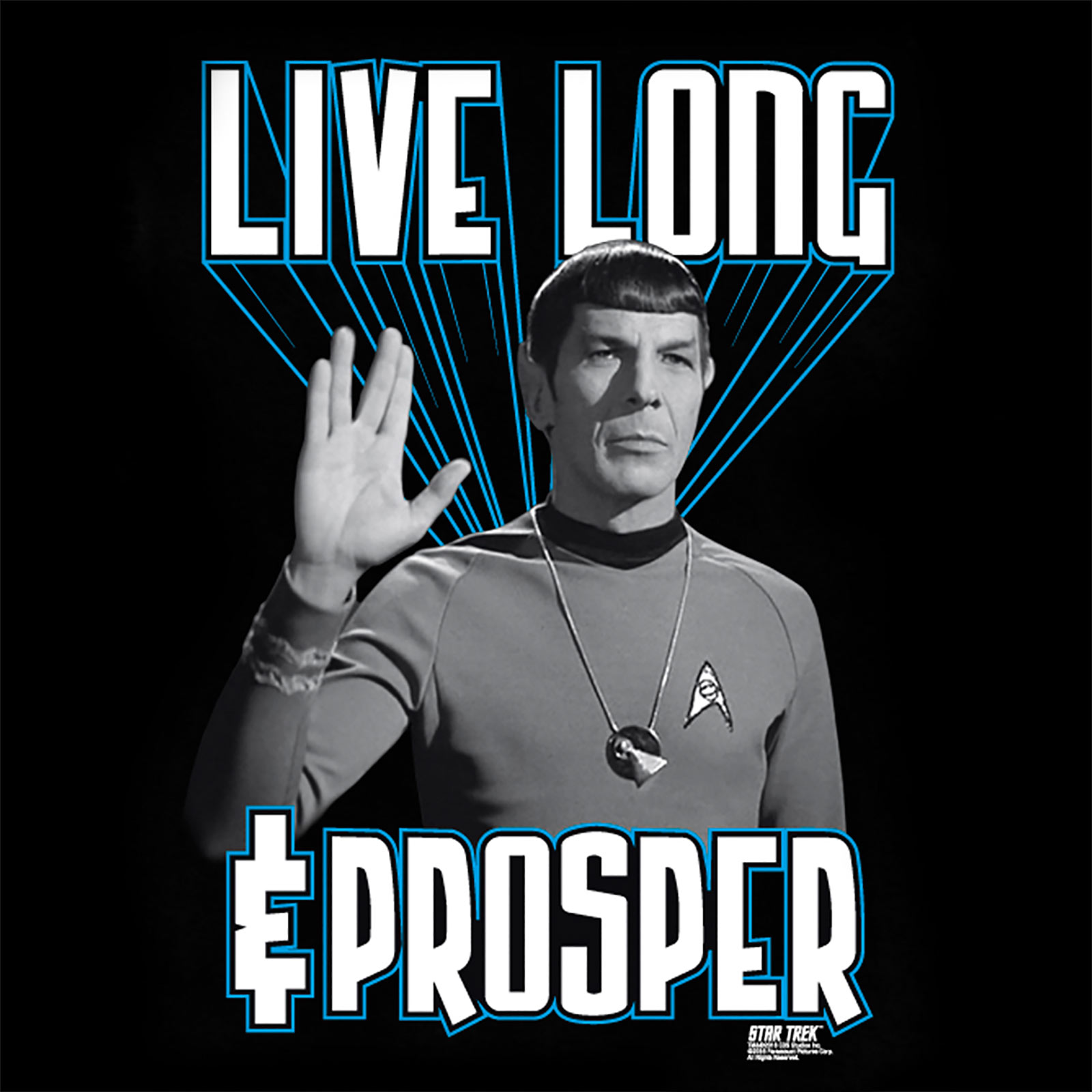 Star Trek - Live Long And Prosper T-shirt Spock noir