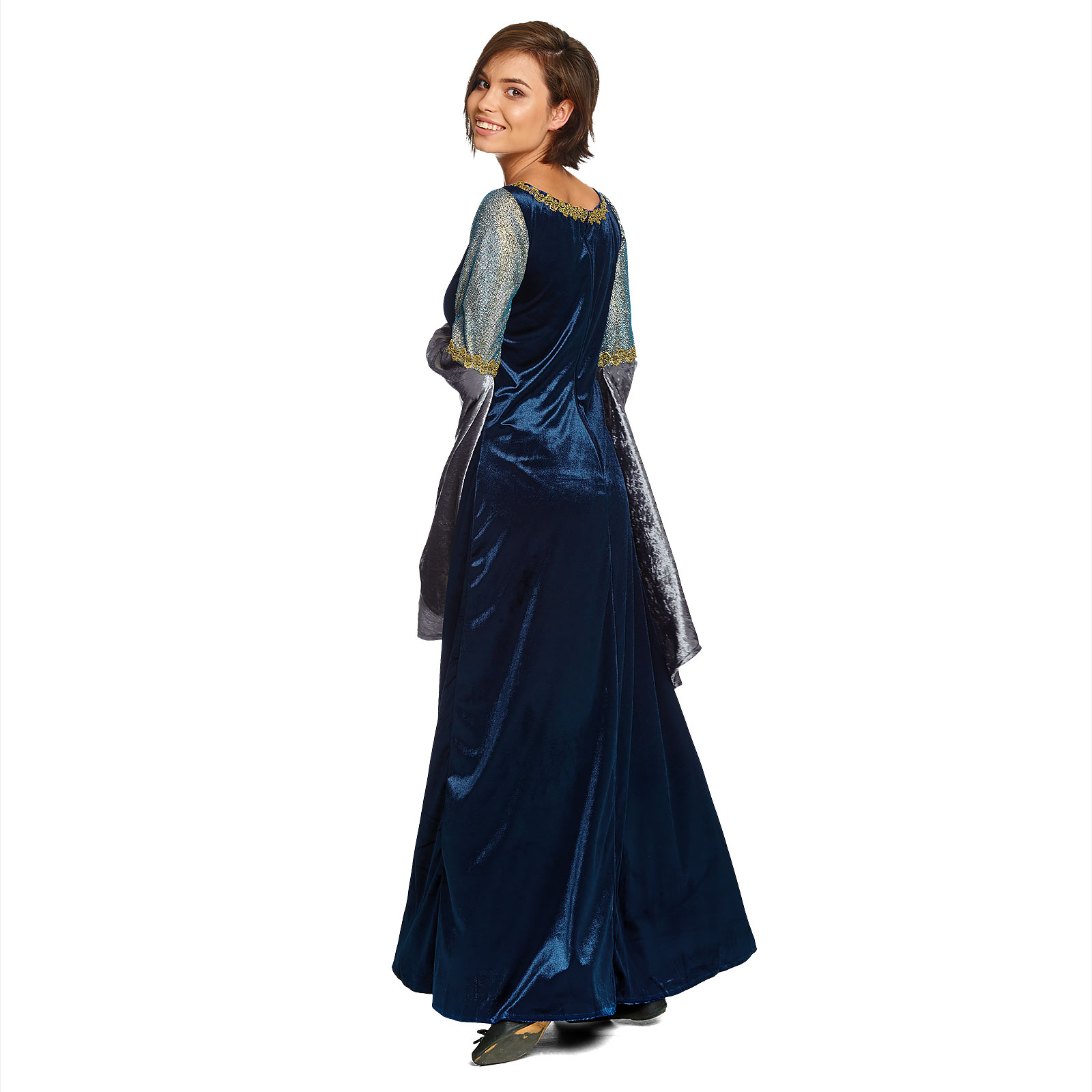 Robe elfique bleu-or