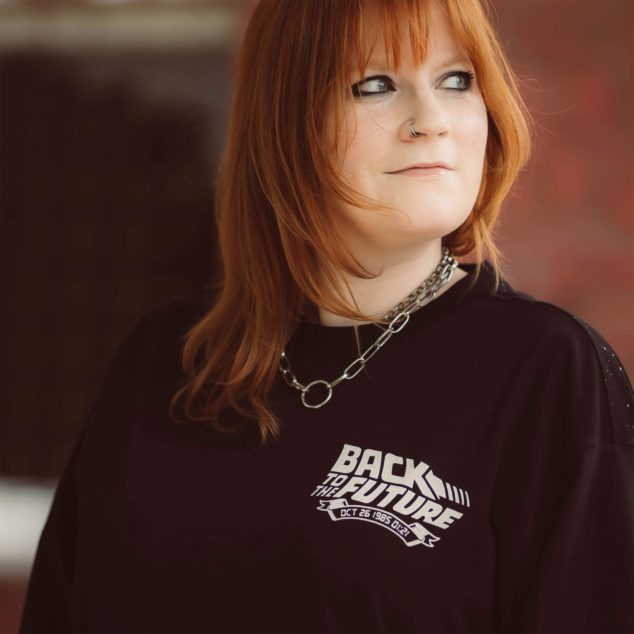 Zurück in die Zukunft - DeLorean Oversize T-Shirt schwarz