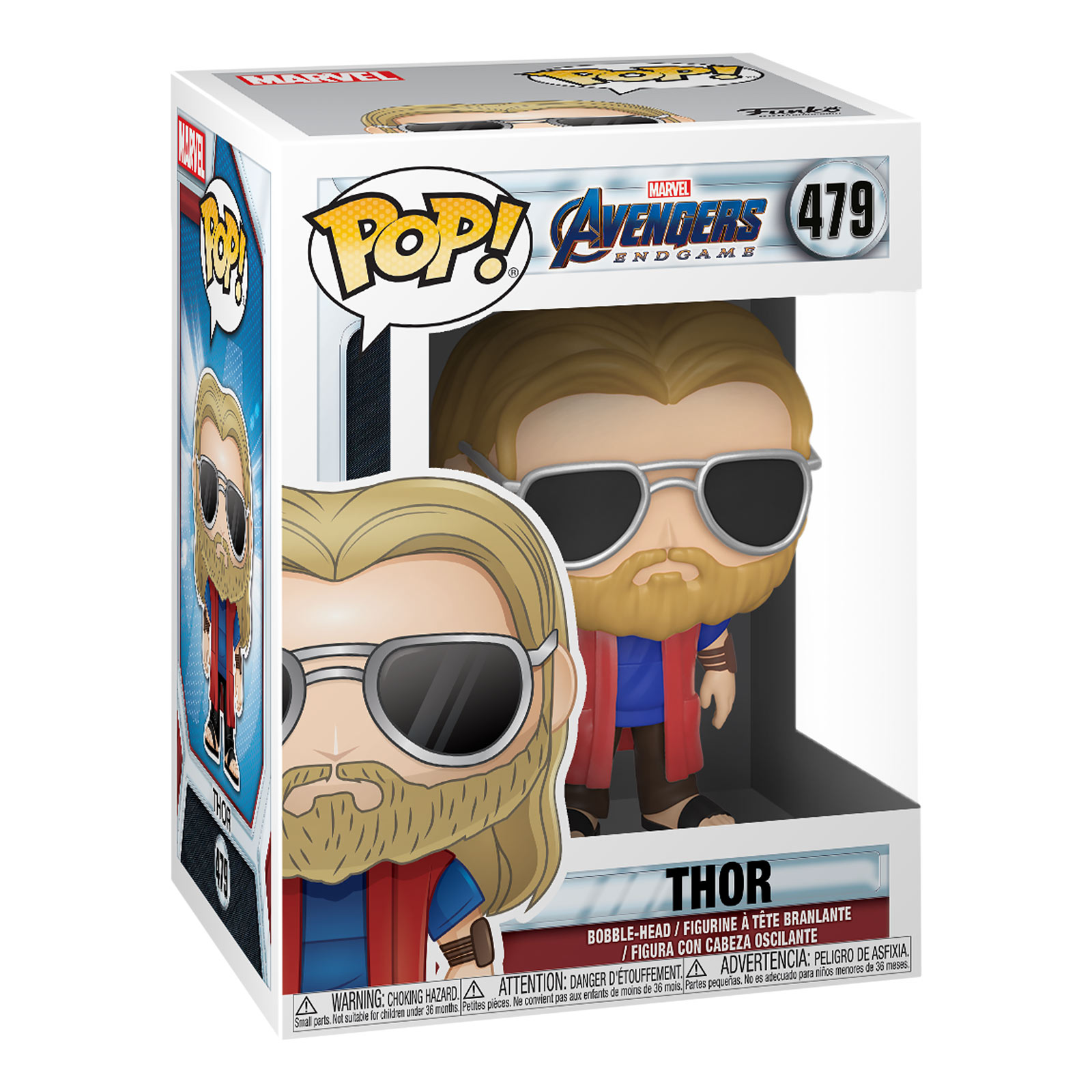Avengers - Thor avec lunettes de soleil Endgame Funko Pop figurine à tête branlante
