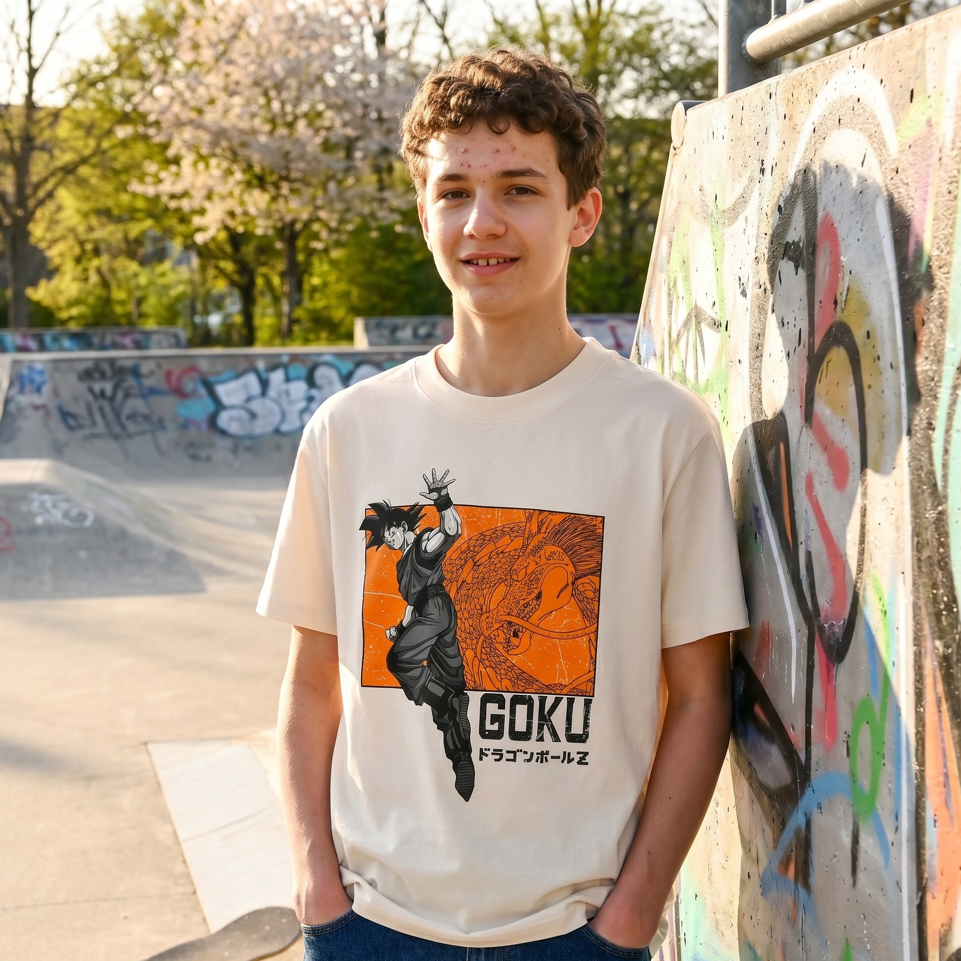 Dragon Ball Z - Camiseta oversize Goku y Shenron