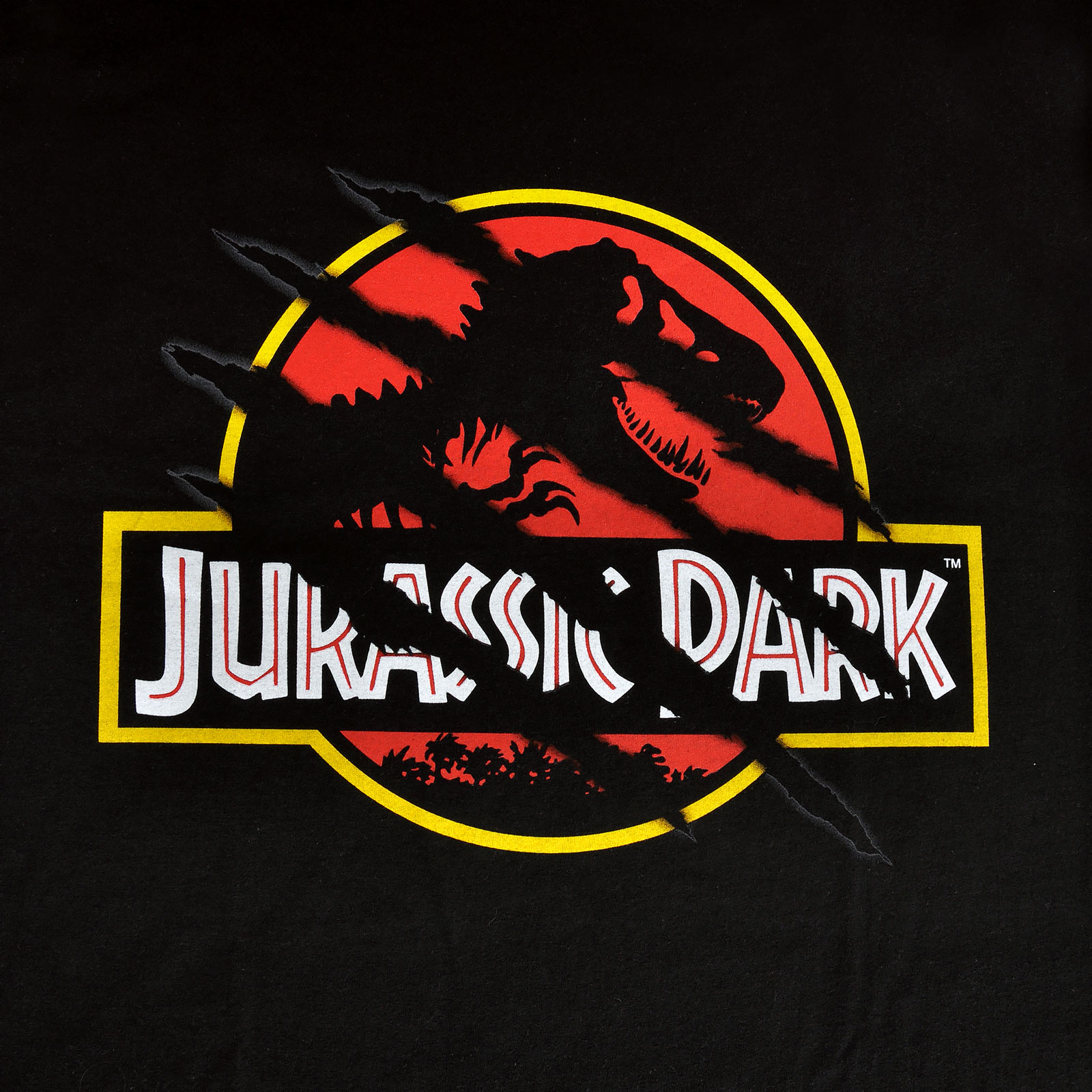 Jurassic Park - Gescheurd Film Logo T-Shirt Zwart