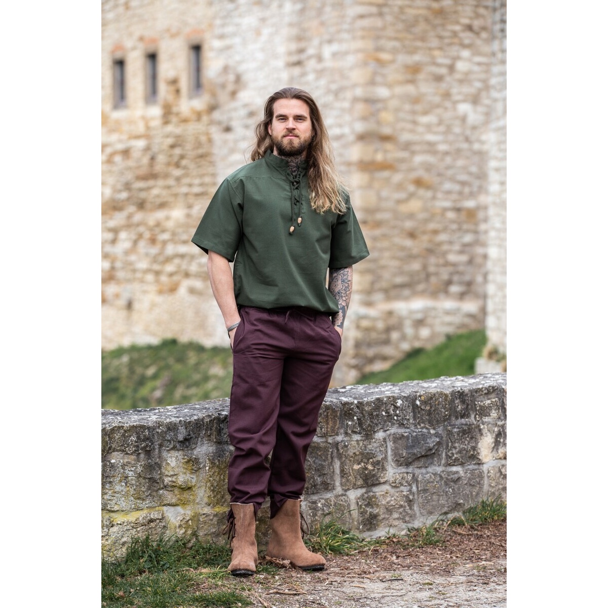 Medieval Shirt Erik Short Sleeve Green