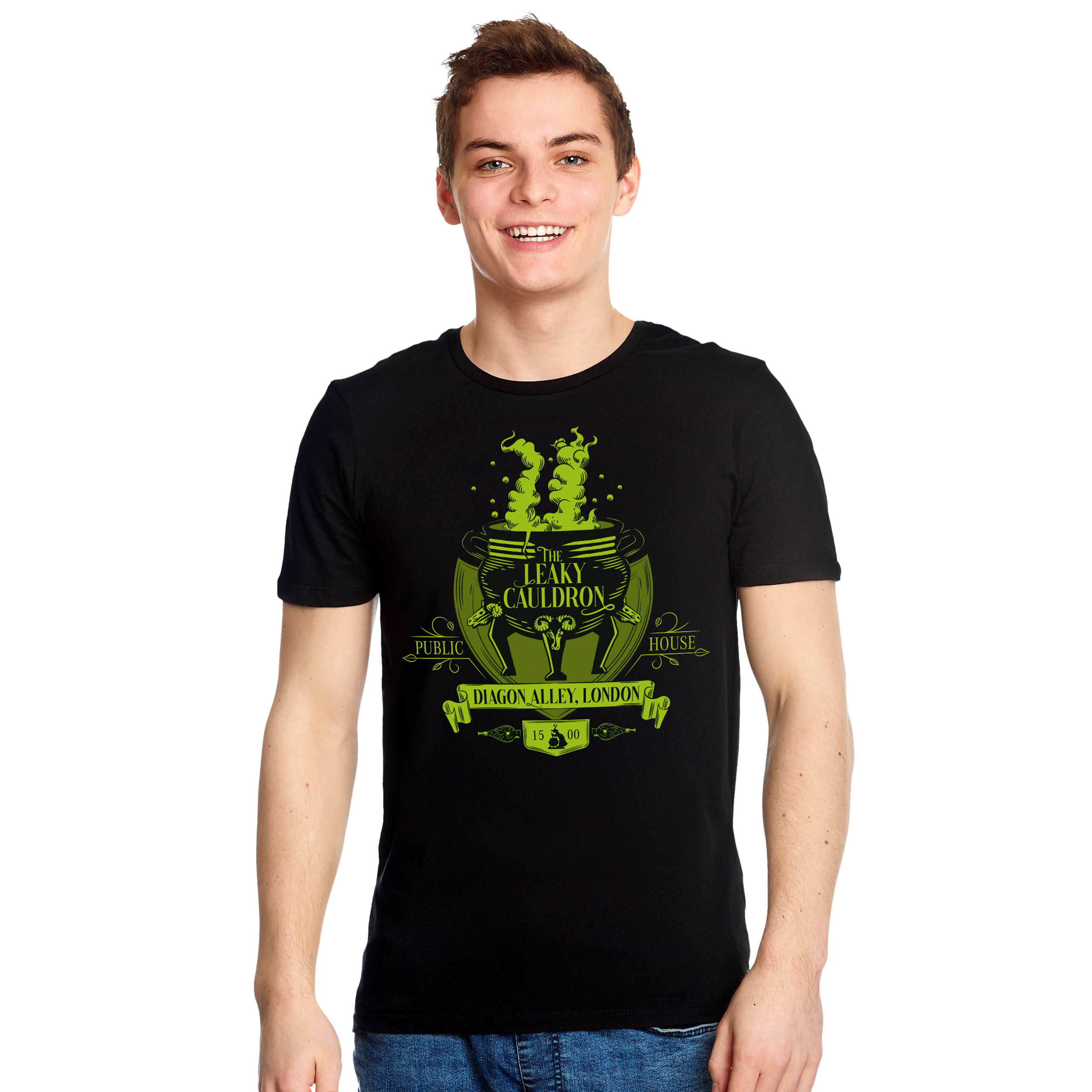 Zwarte T-Shirt Lekkende Ketel - Harry Potter