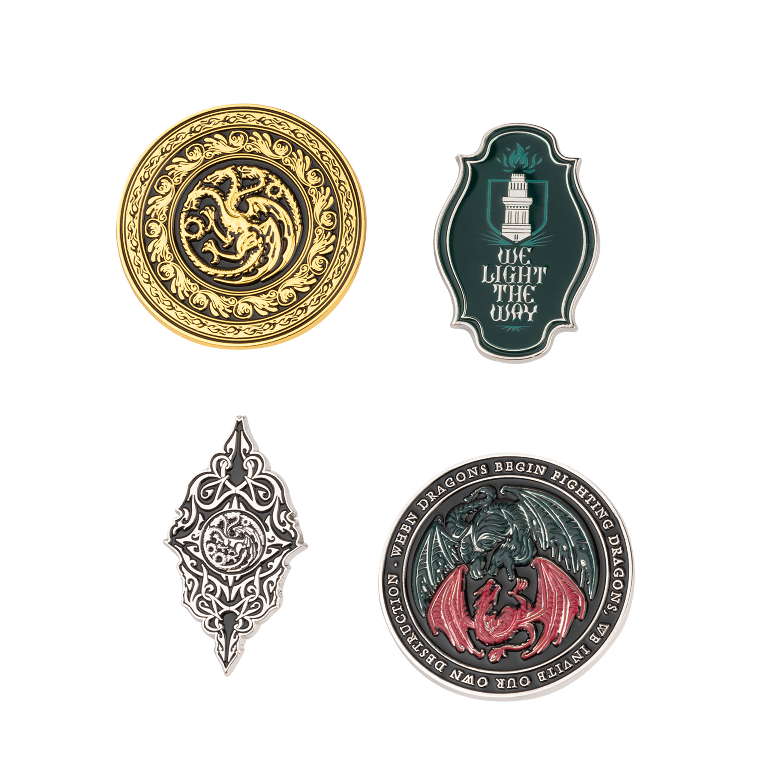 House of Dragon - Symbolen Pins 4-delige Set