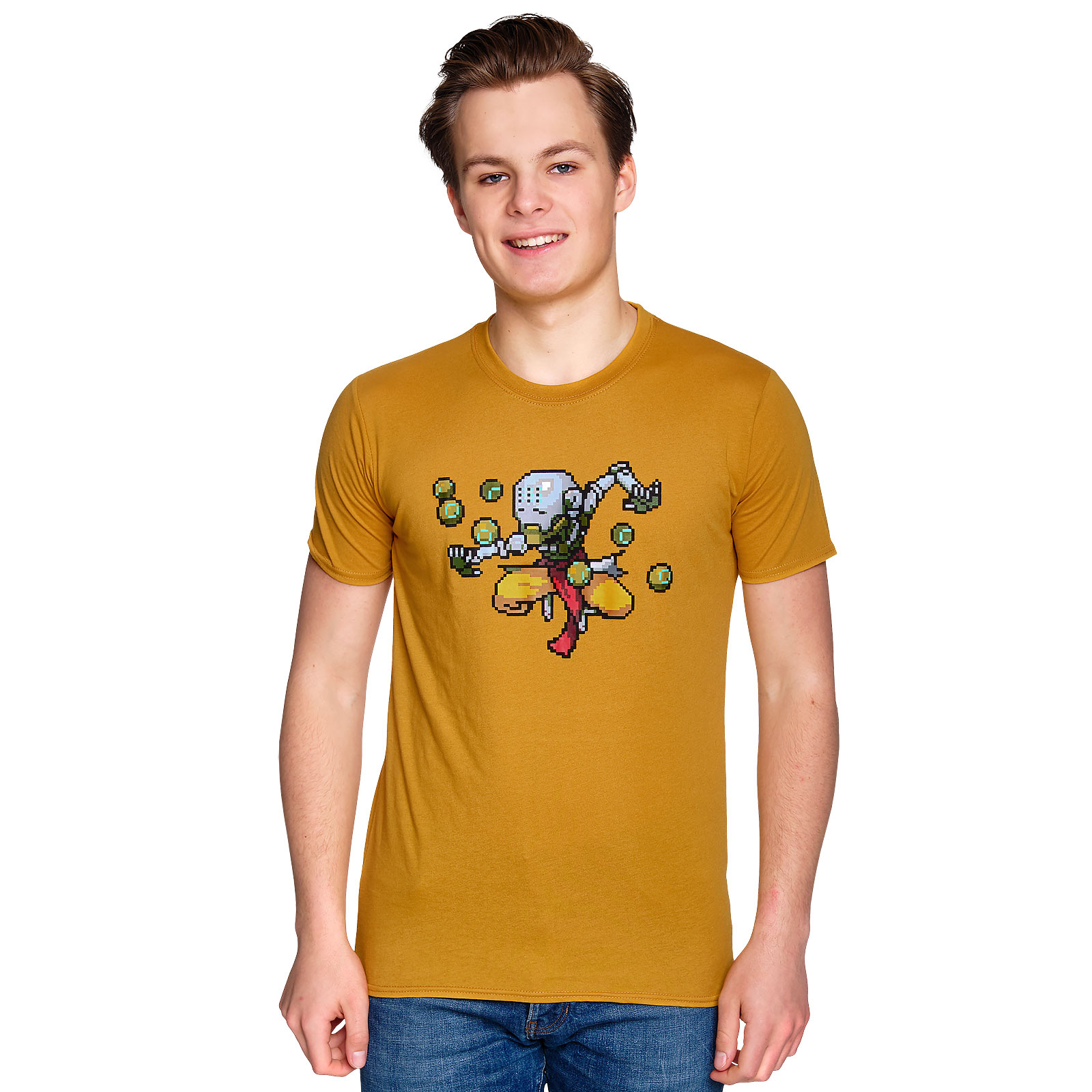 Overwatch - Zenyatta Pixel T-Shirt gelb