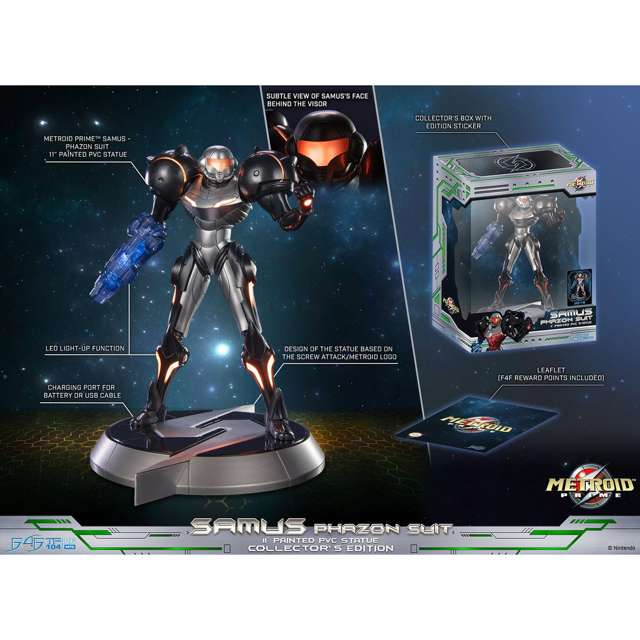 Metroid Prime Statue PVC Samus Armure Phazon Collectors