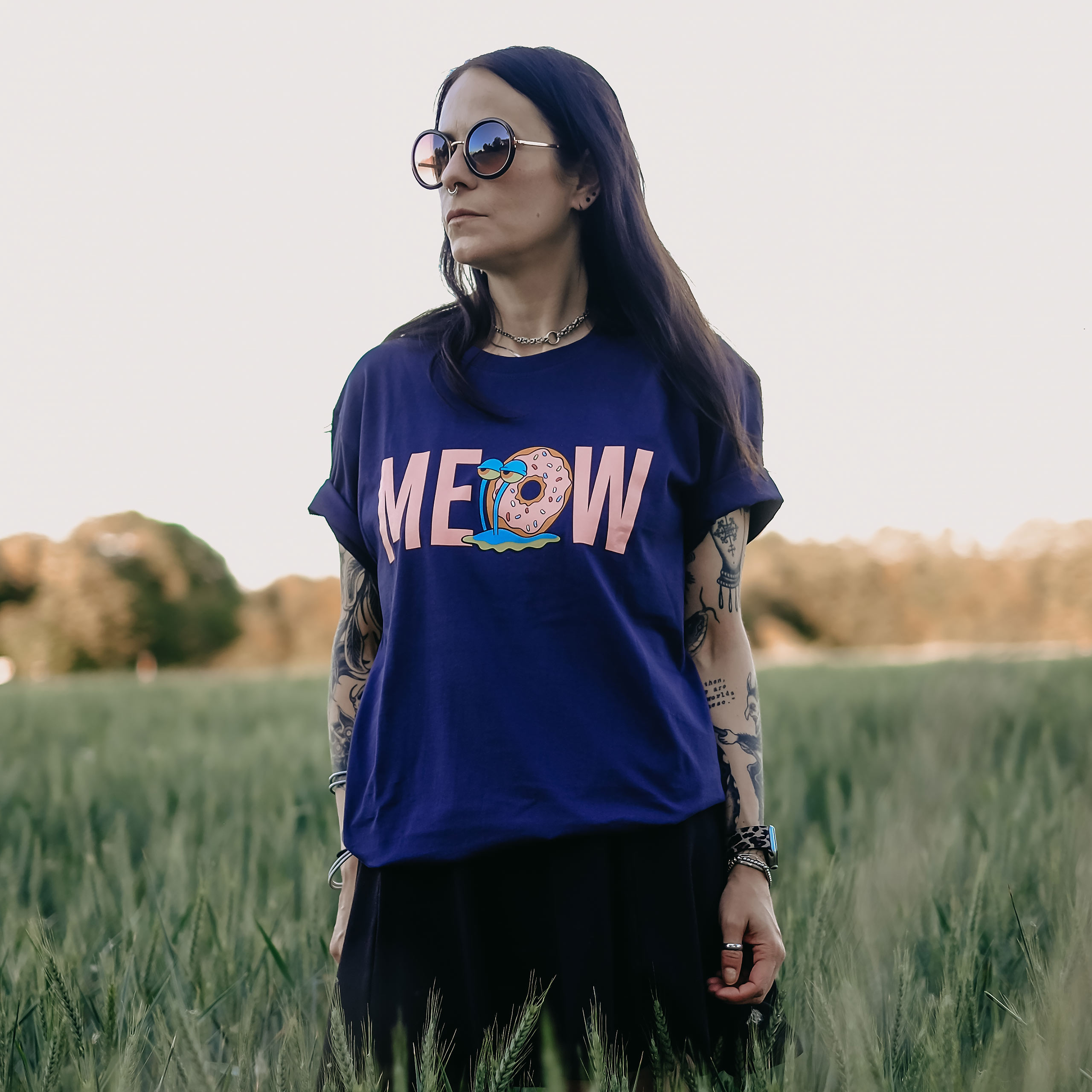 Bob Esponja - Camiseta Gary Meow azul