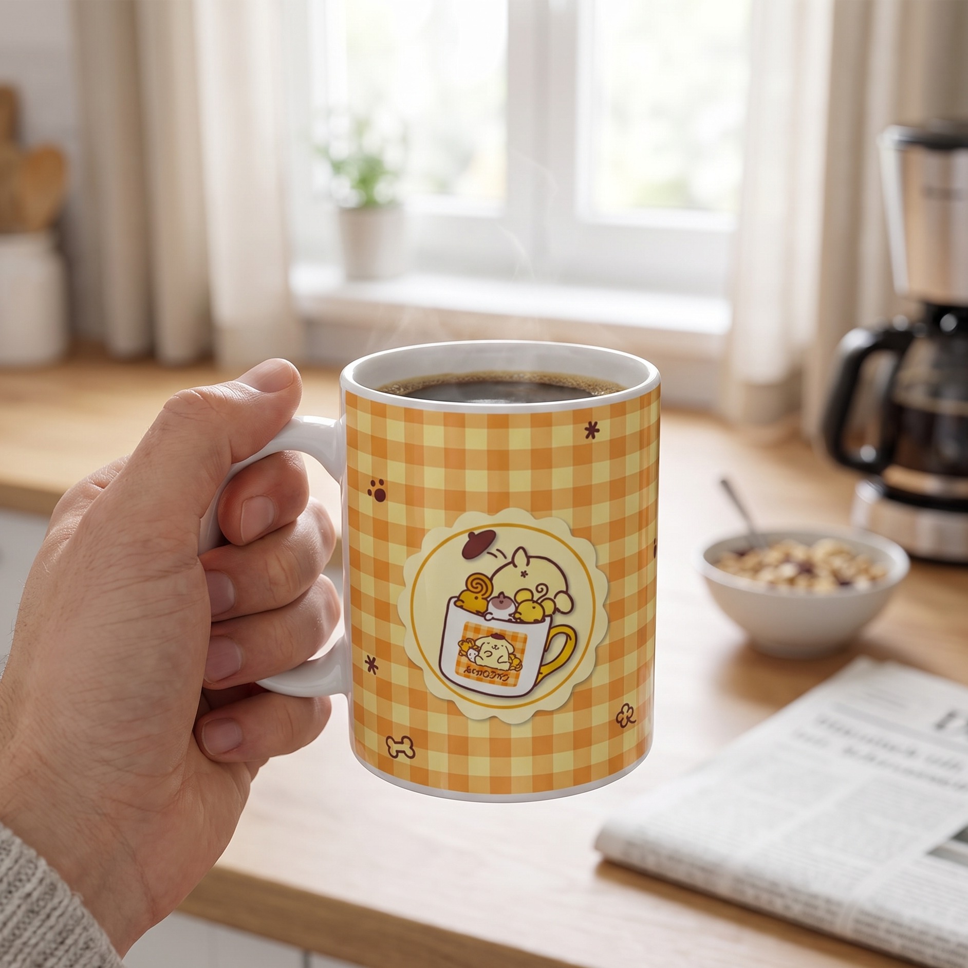 Pompompurin Squishy Cute Purin Mugg - Sanrio