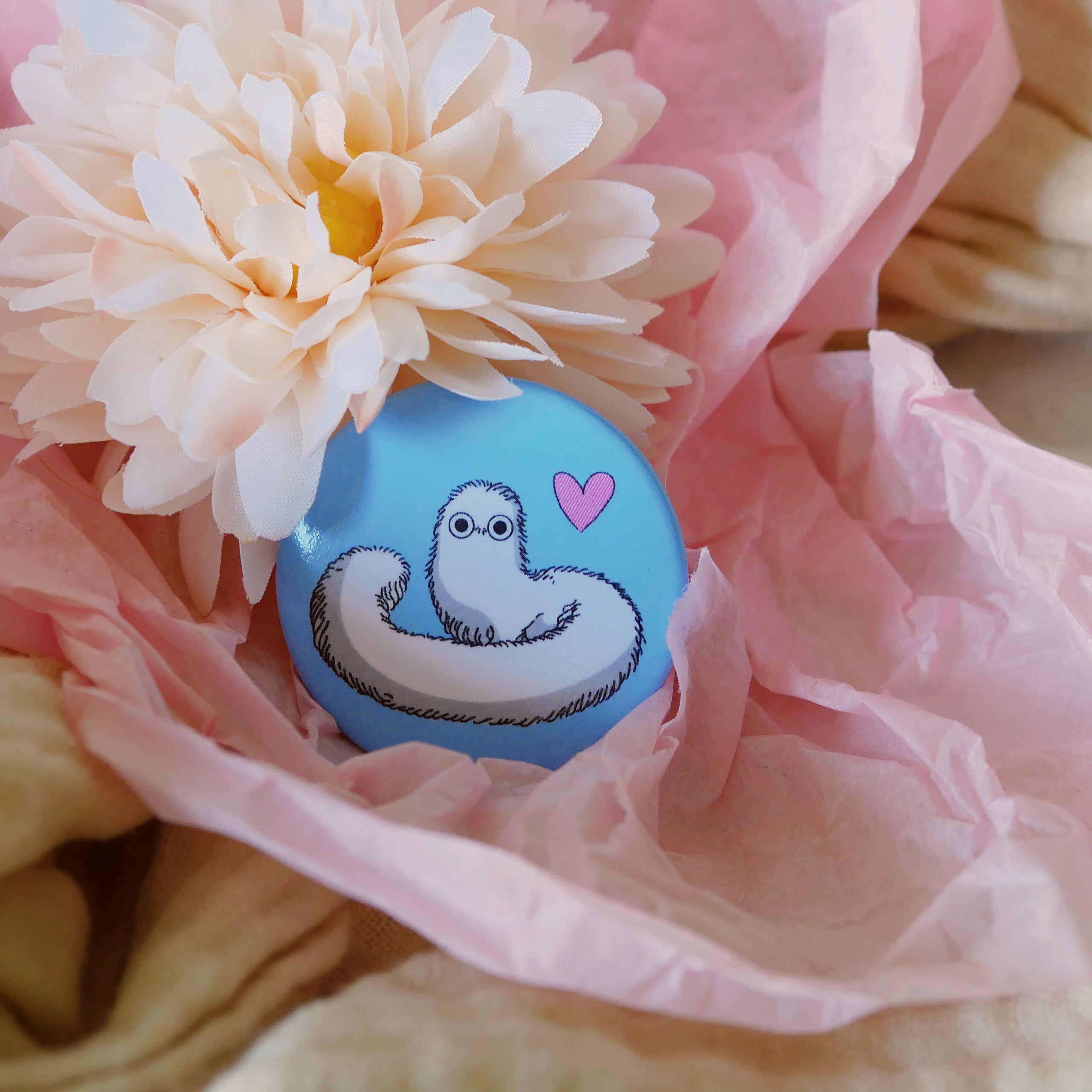 Brushworm Button for Atelier of Witch Hat Fans